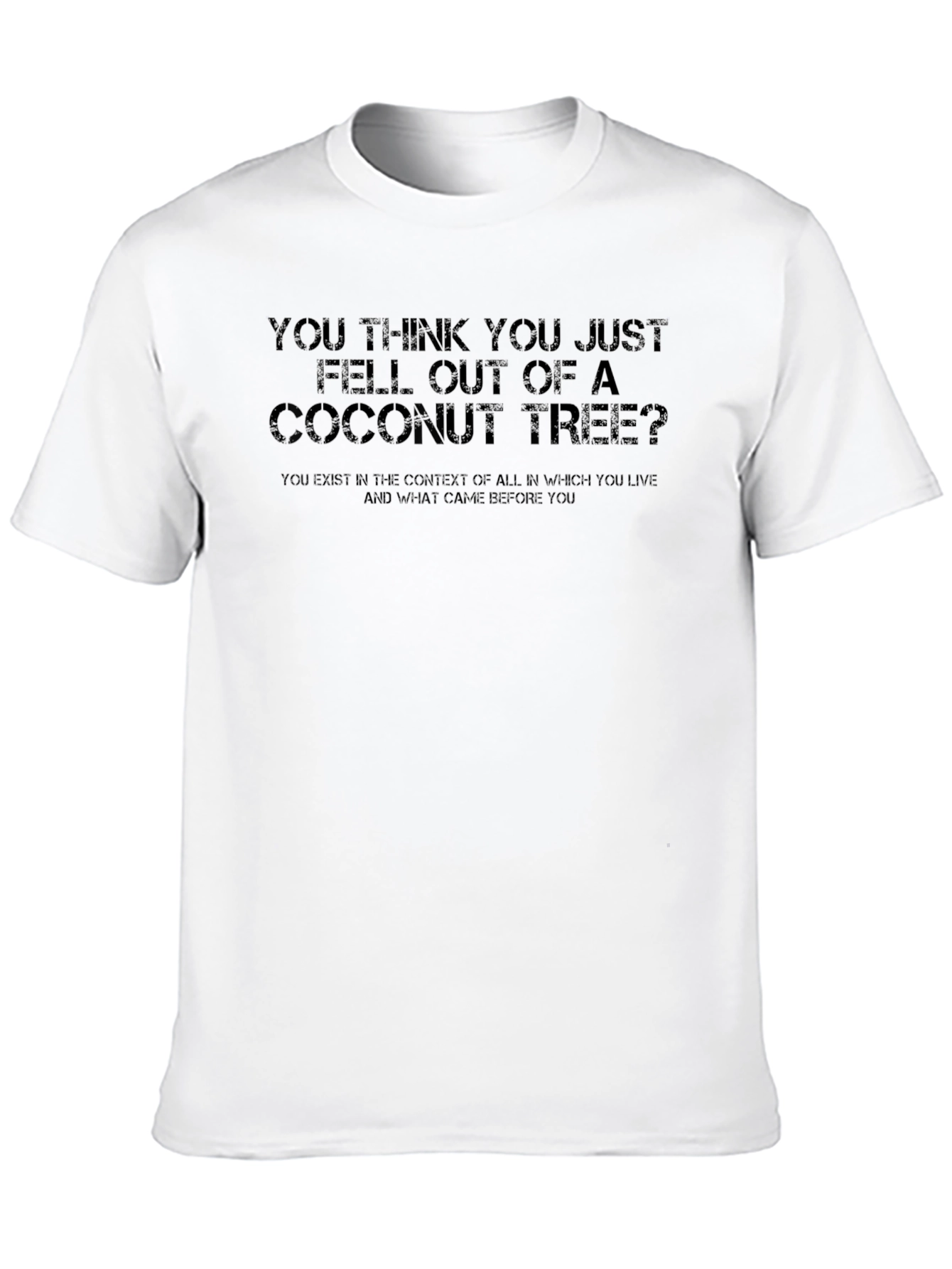 Coconut Tree Graphic T-Shirt - Black