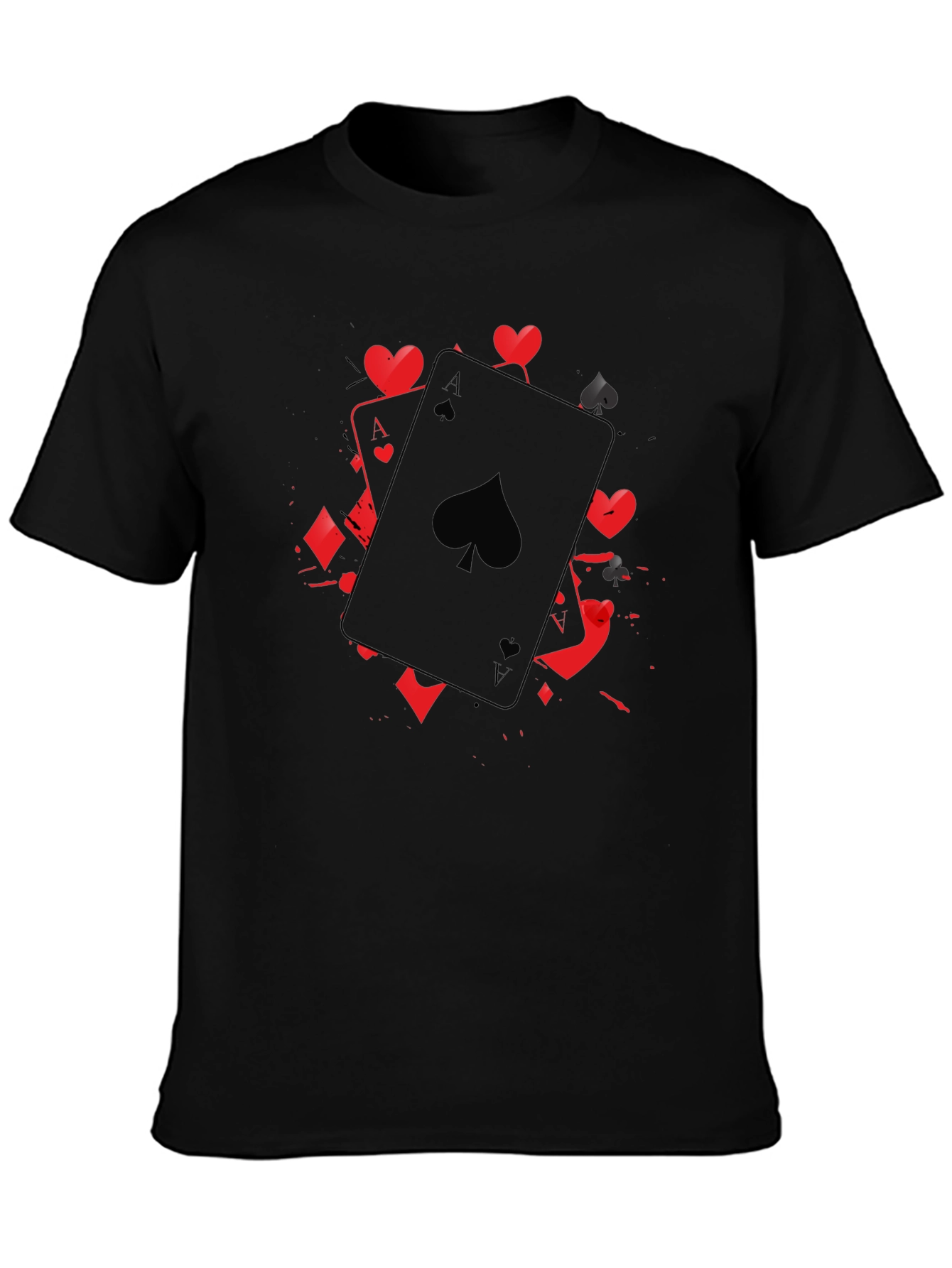 Ace of Spades Graphic T-Shirt - Black Casual Tee