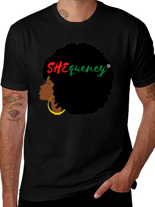 SHEquency Graphic T-Shirt - Afro Hair Style