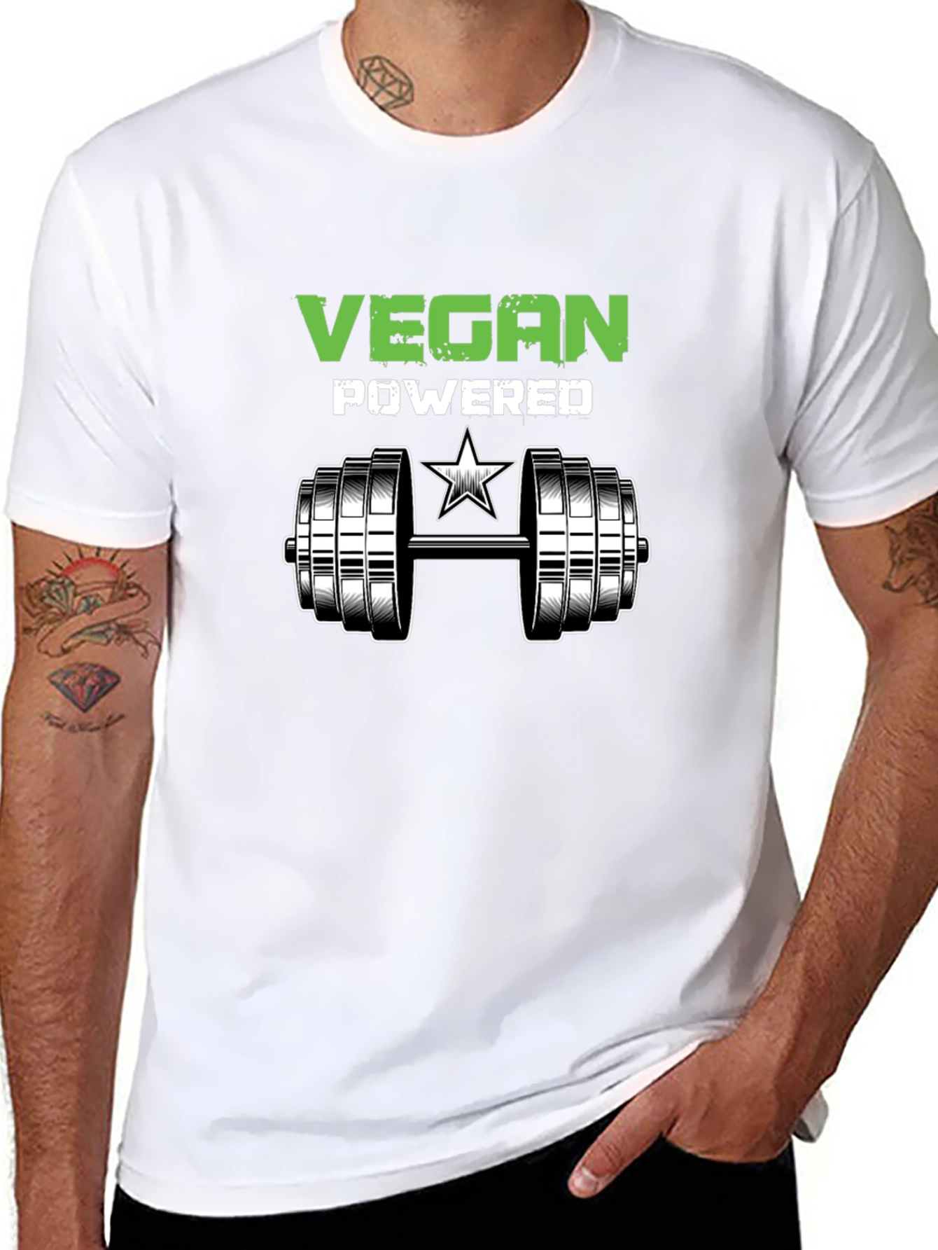Vegan Powered Workout T-Shirt - Black