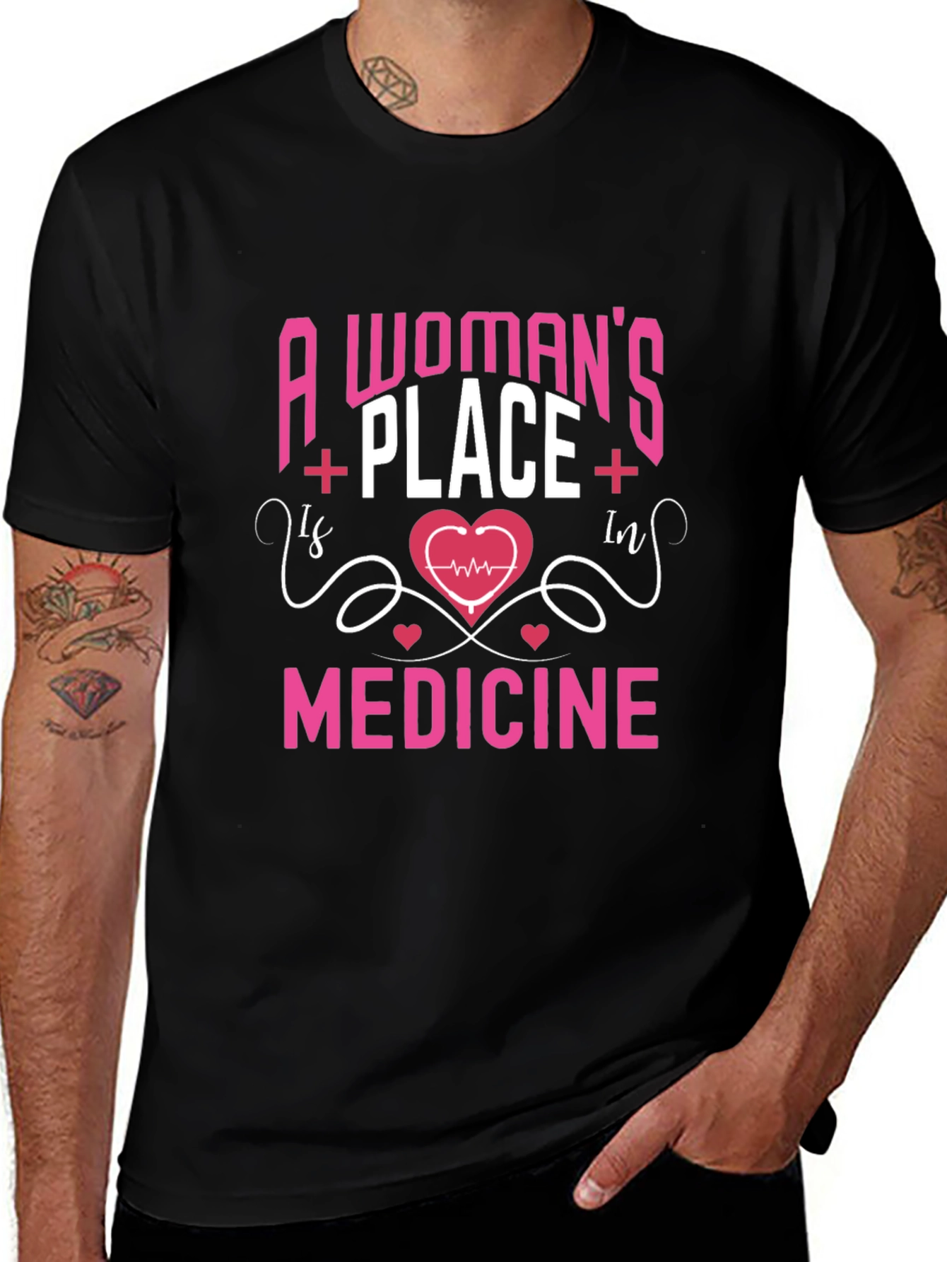 Womans Place Is In Medicine Graphic T-Shirt