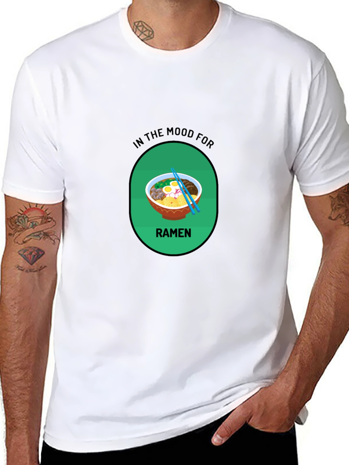 Ramen Mood T-Shirt - Black Casual Tee