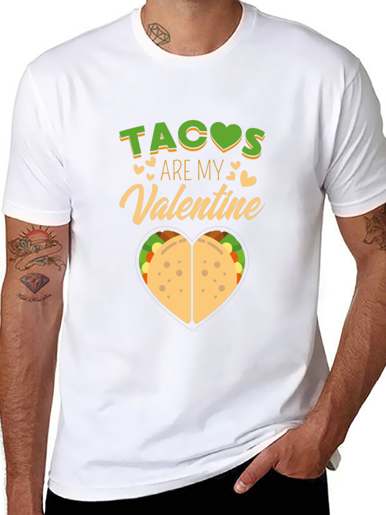 Tacos Are My Valentine T-Shirt Funny Valentines Day Tee