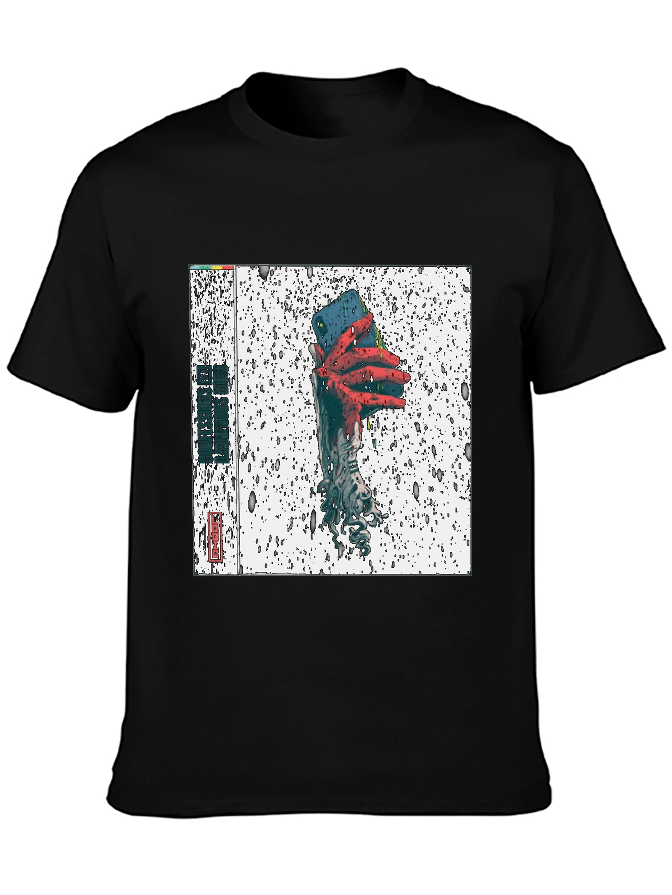 Black T-Shirt with Unique Graphic Print