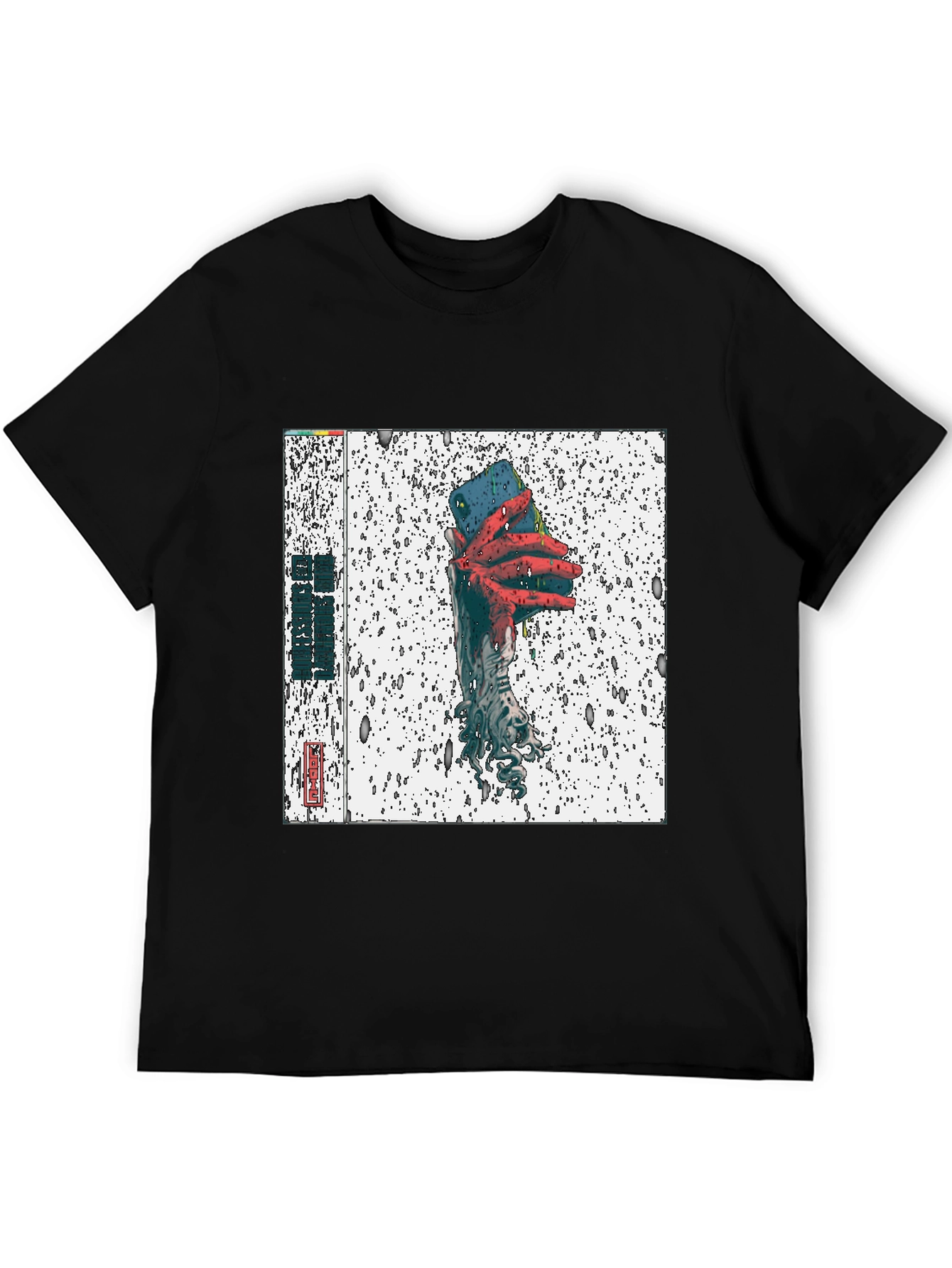 Black T-Shirt with Unique Graphic Print