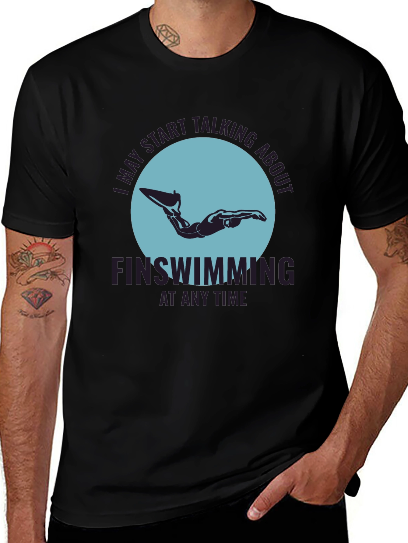 Finswimming Graphic Tee - Sporty & Stylish