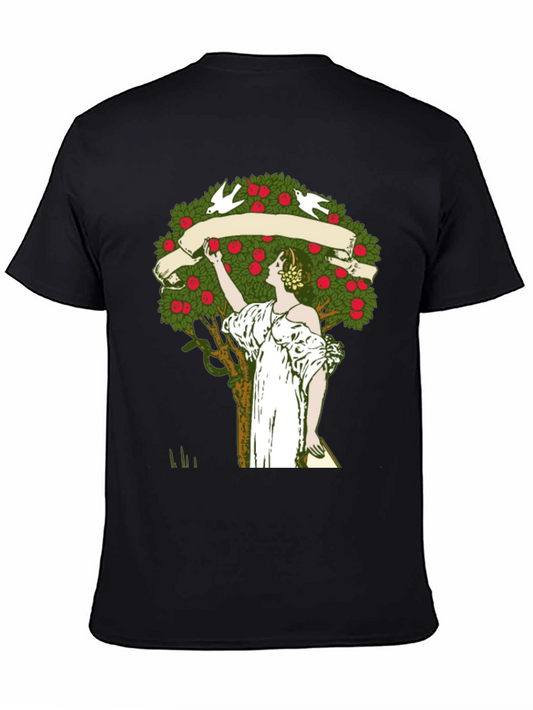 Woman Picking Apples T-Shirt - Nature Art Tee