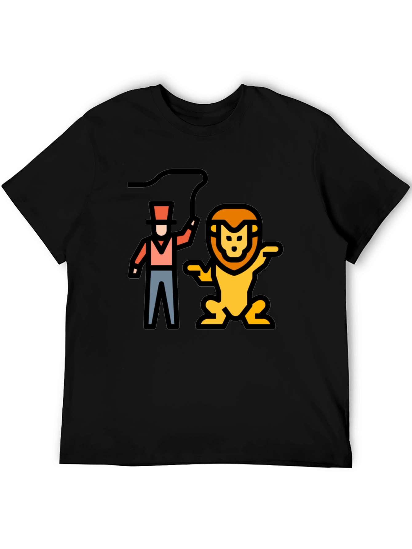 Lion Tamer Graphic Black T-Shirt