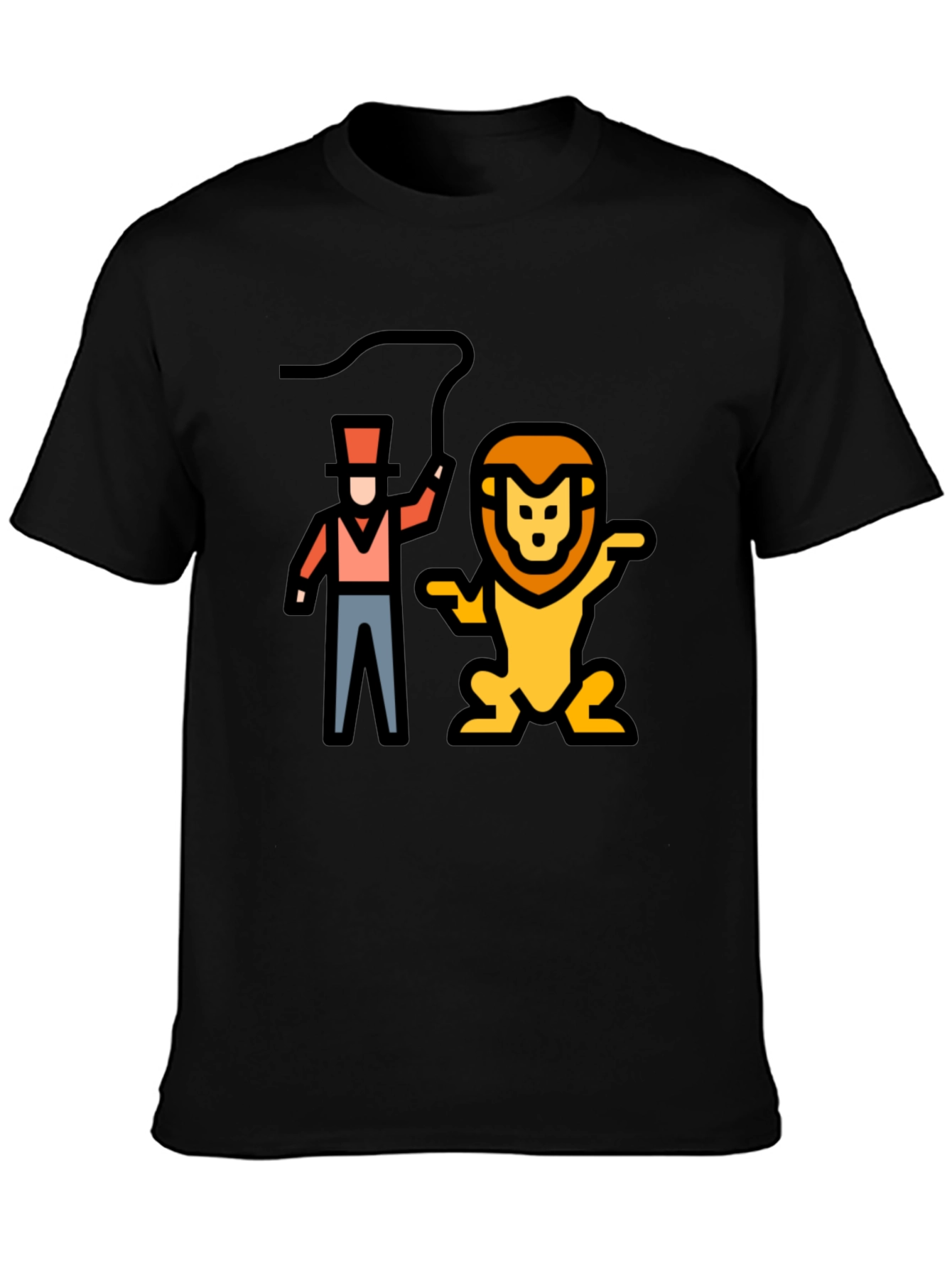 Lion Tamer Graphic Black T-Shirt