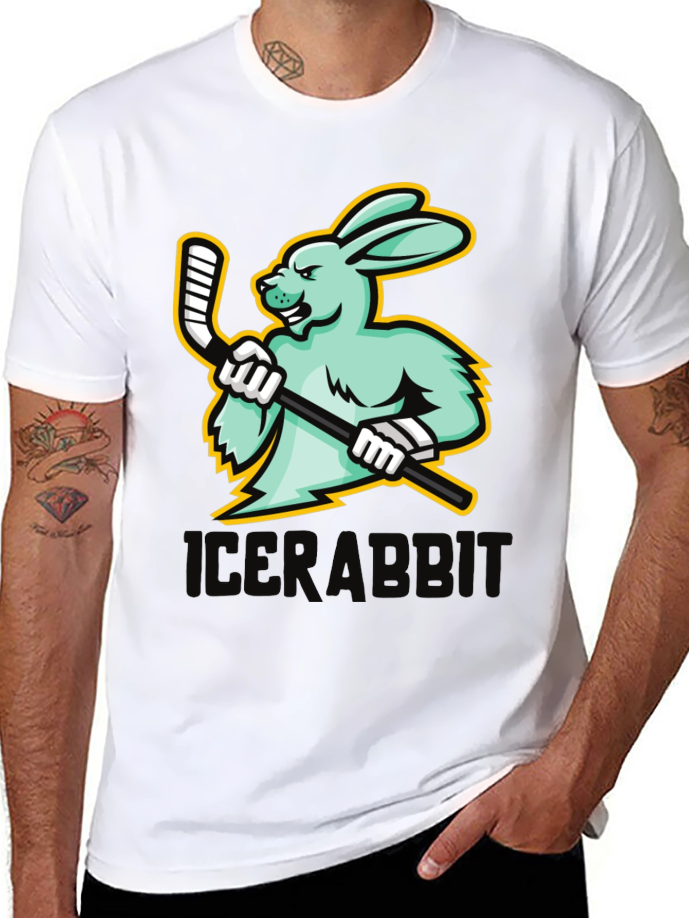 IceRabbit Hockey Graphic Tee