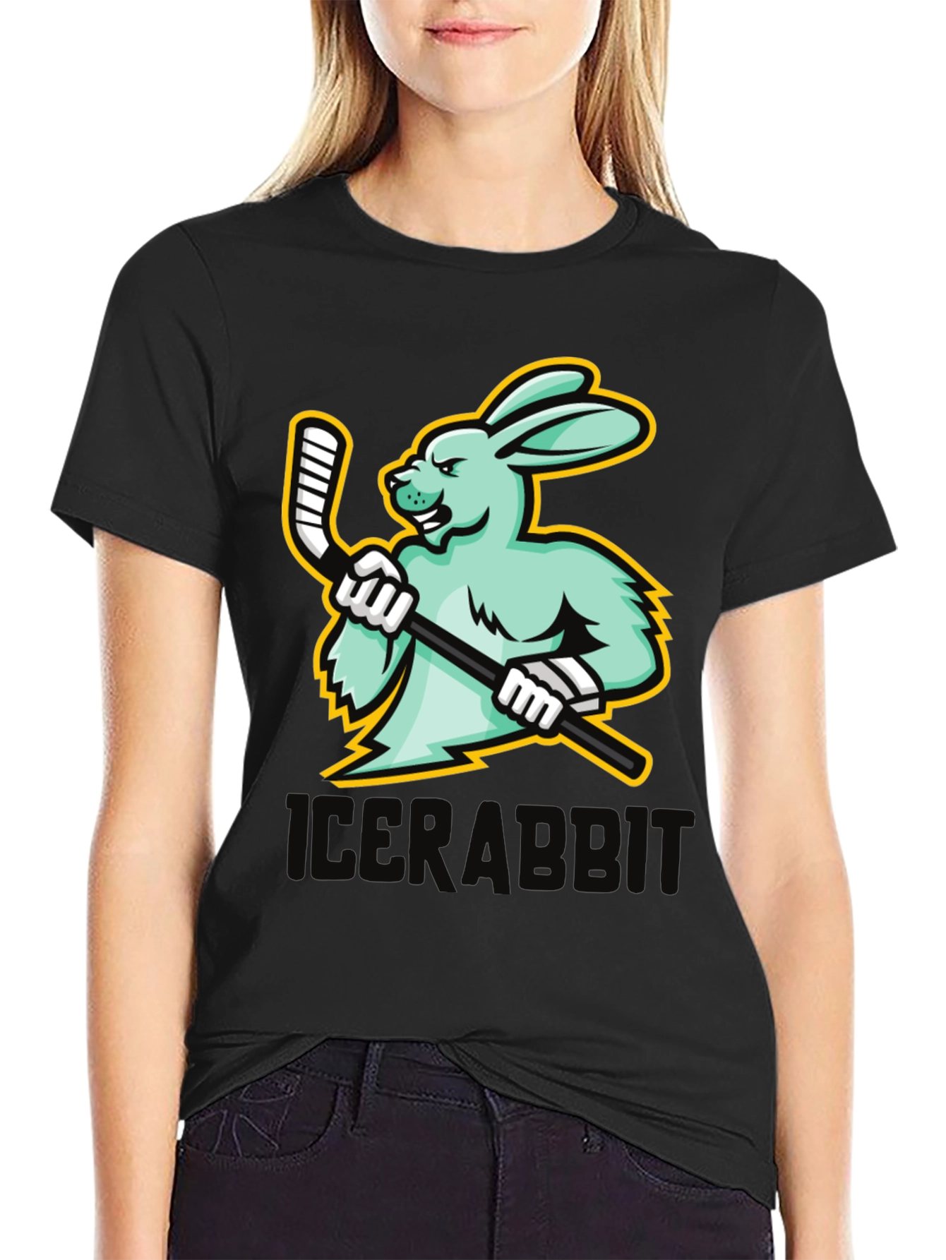 IceRabbit Hockey Graphic Tee