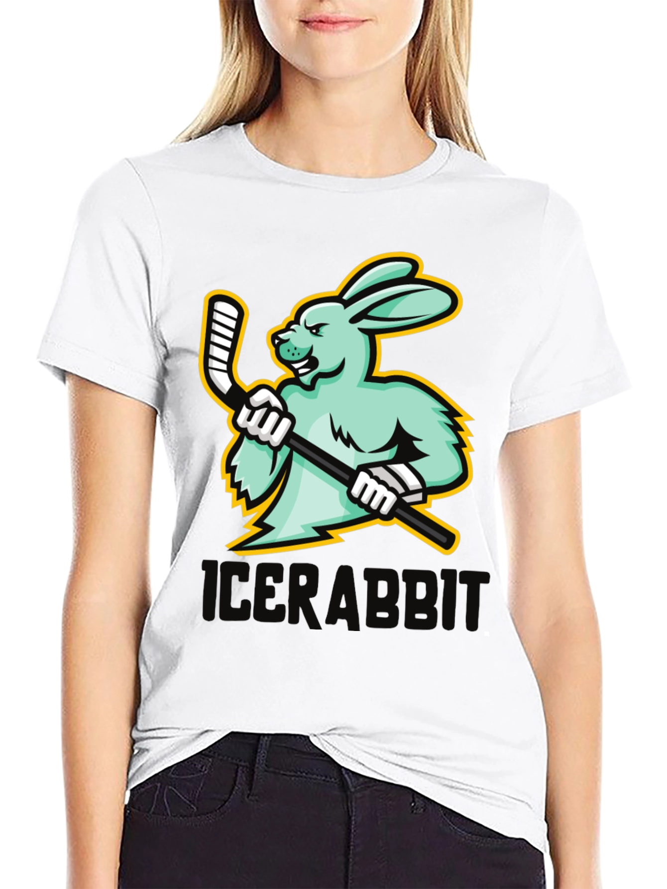 IceRabbit Hockey Graphic Tee