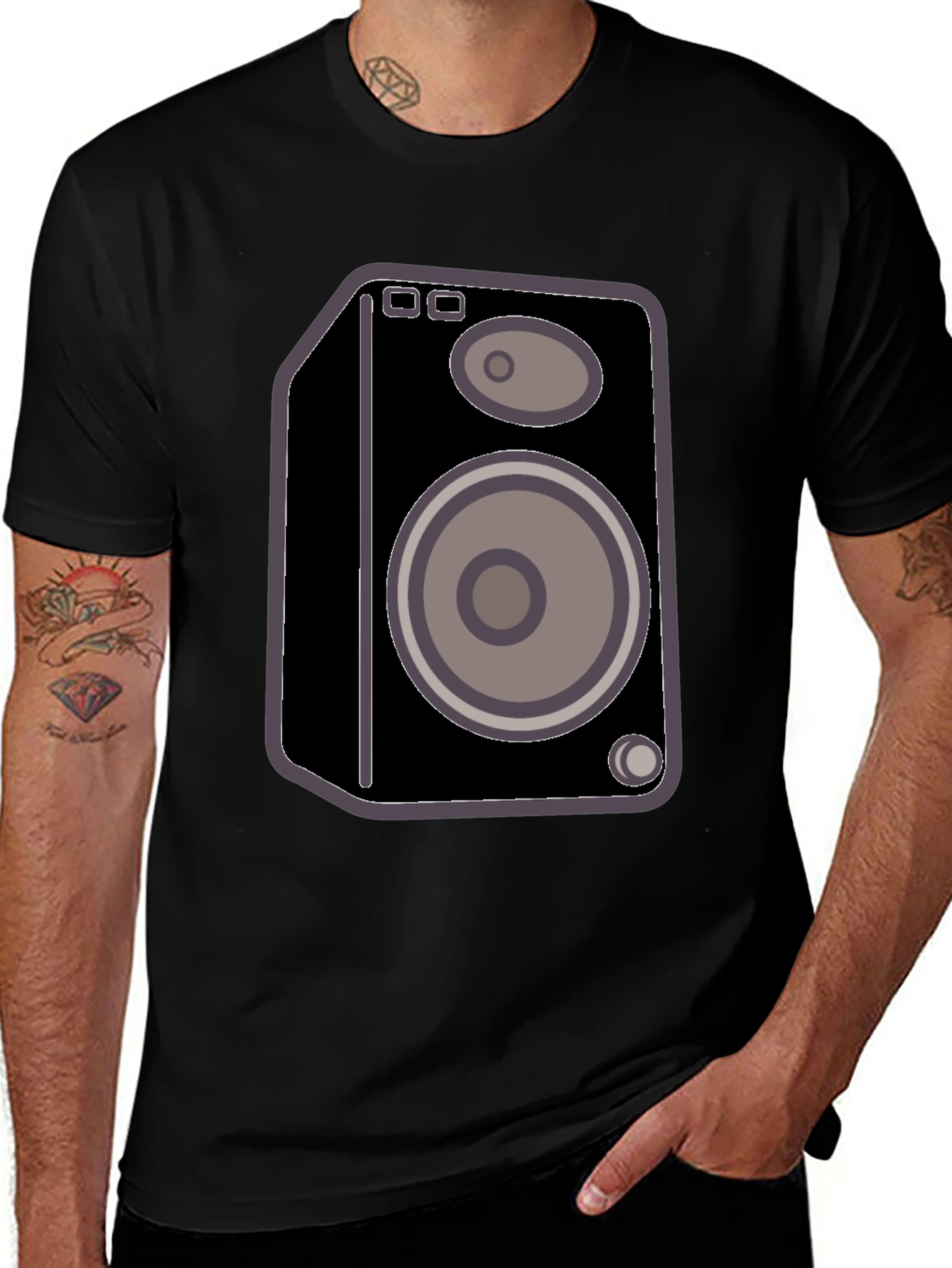 Speaker Graphic Black T-Shirt
