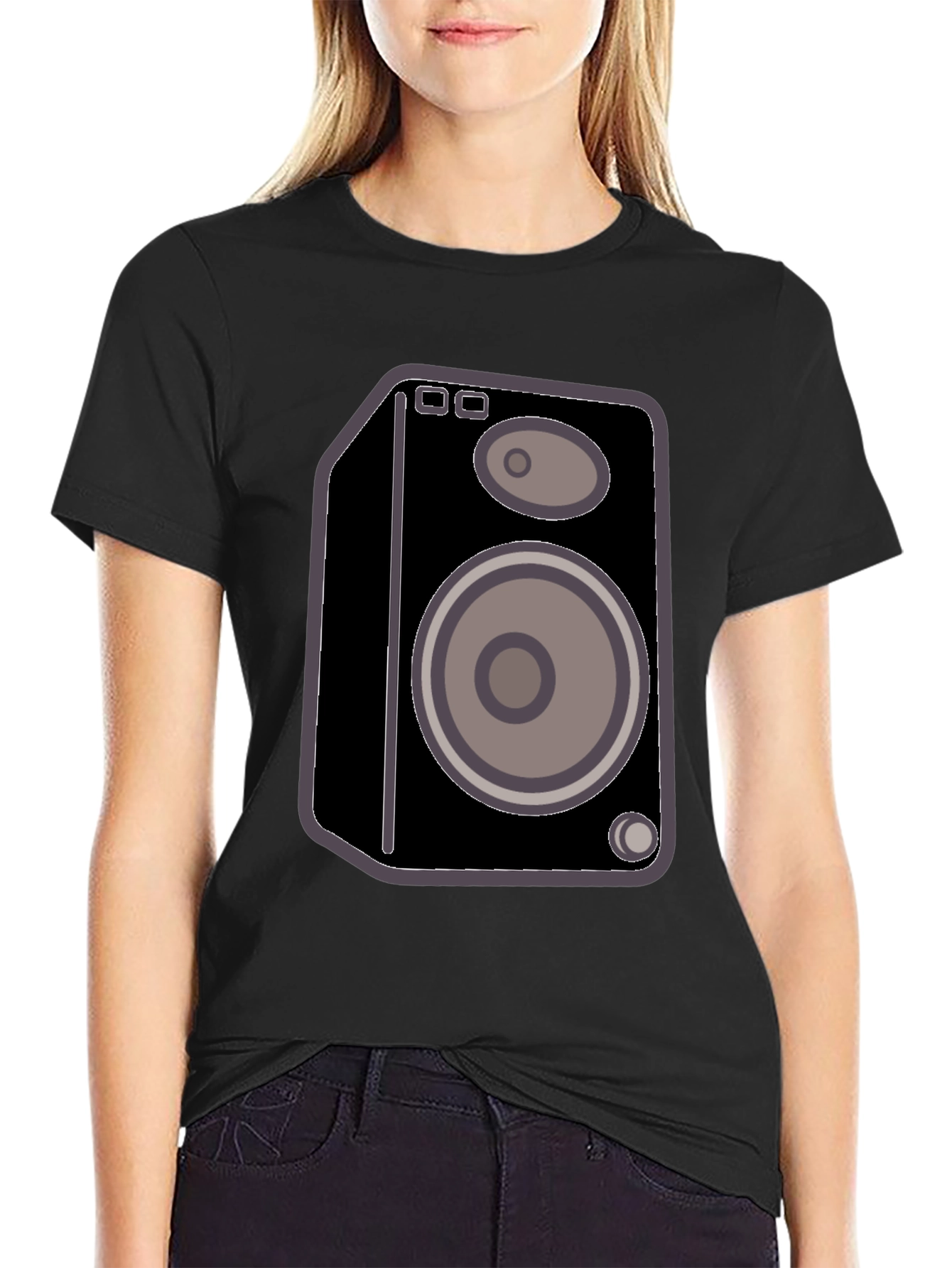Speaker Graphic Black T-Shirt