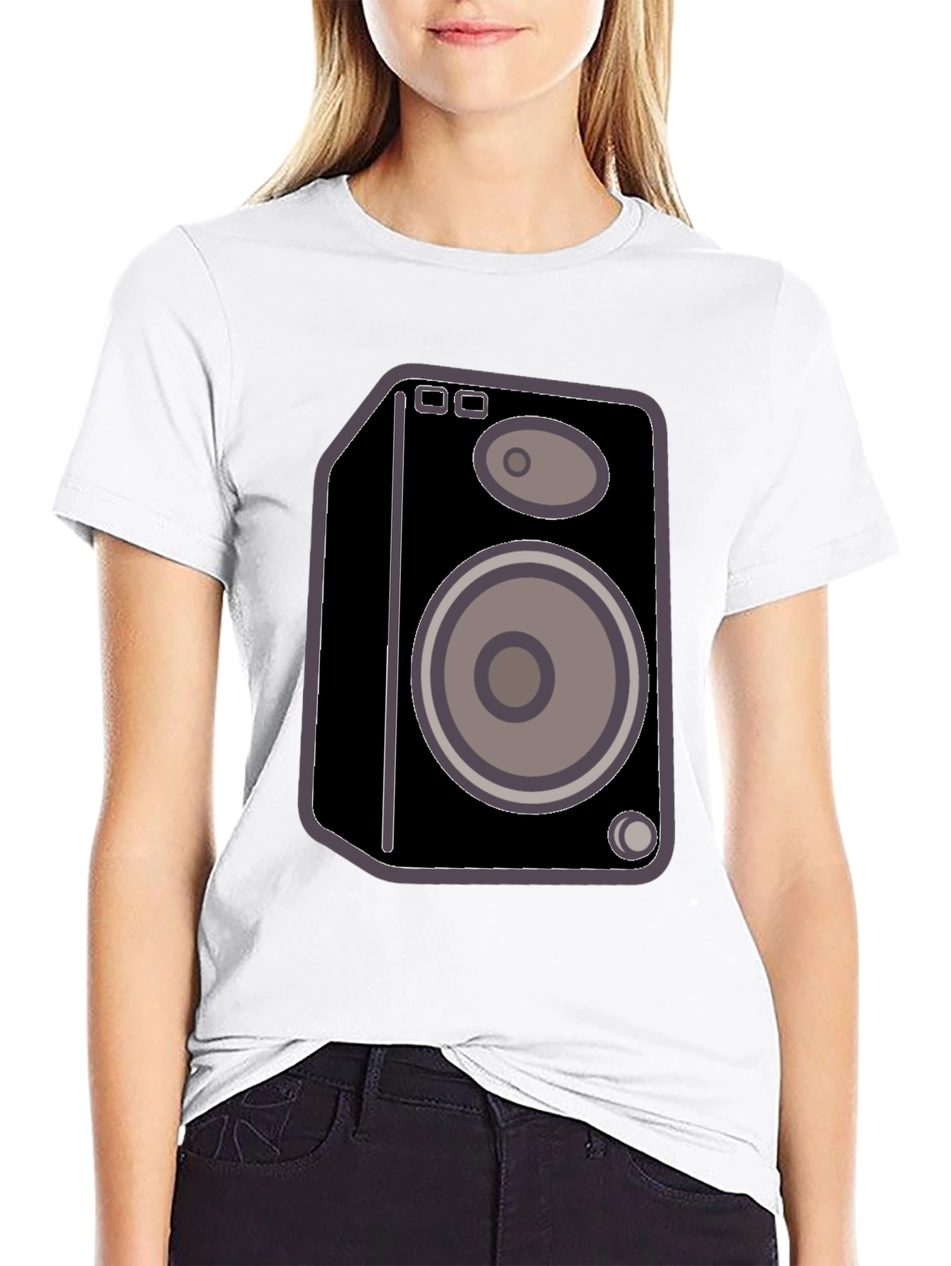 Speaker Graphic Black T-Shirt