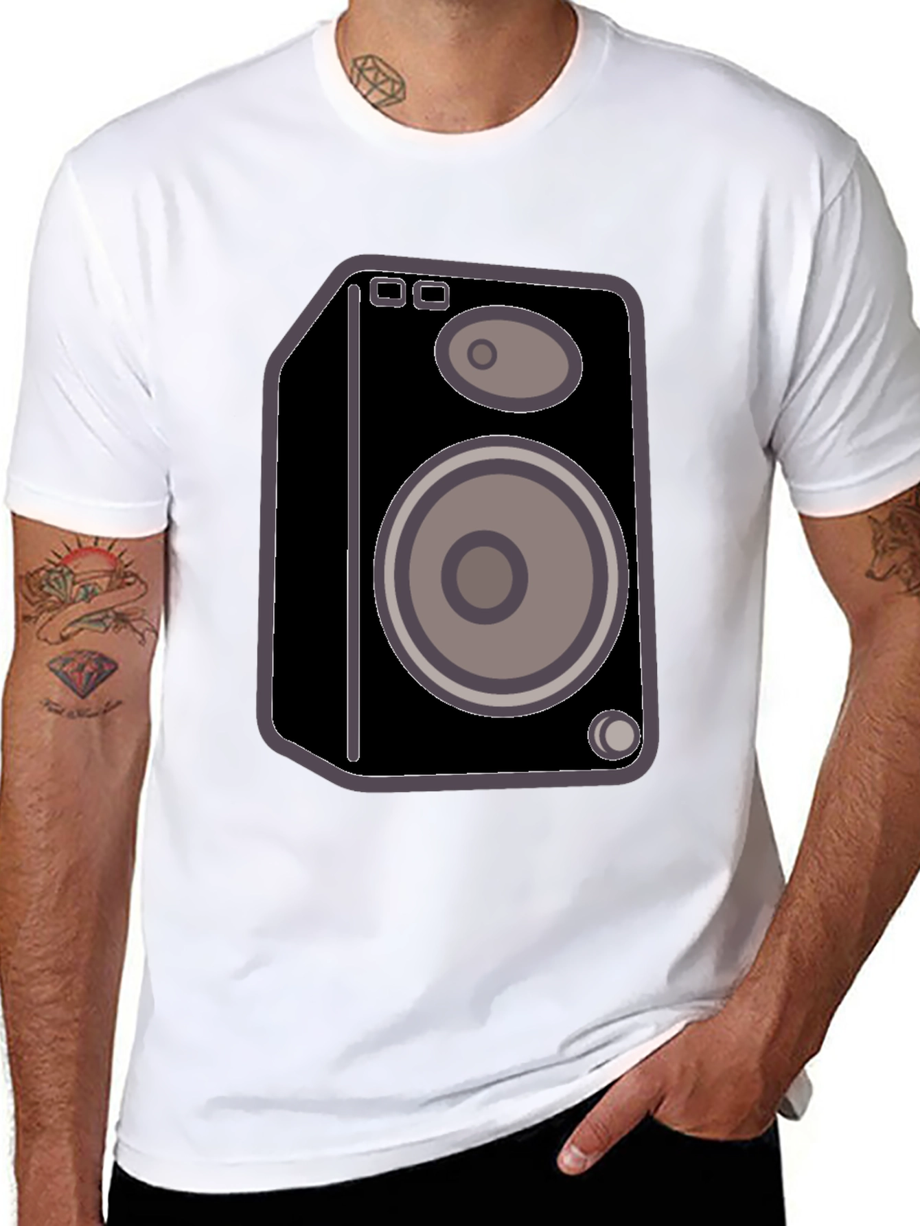 Speaker Graphic Black T-Shirt