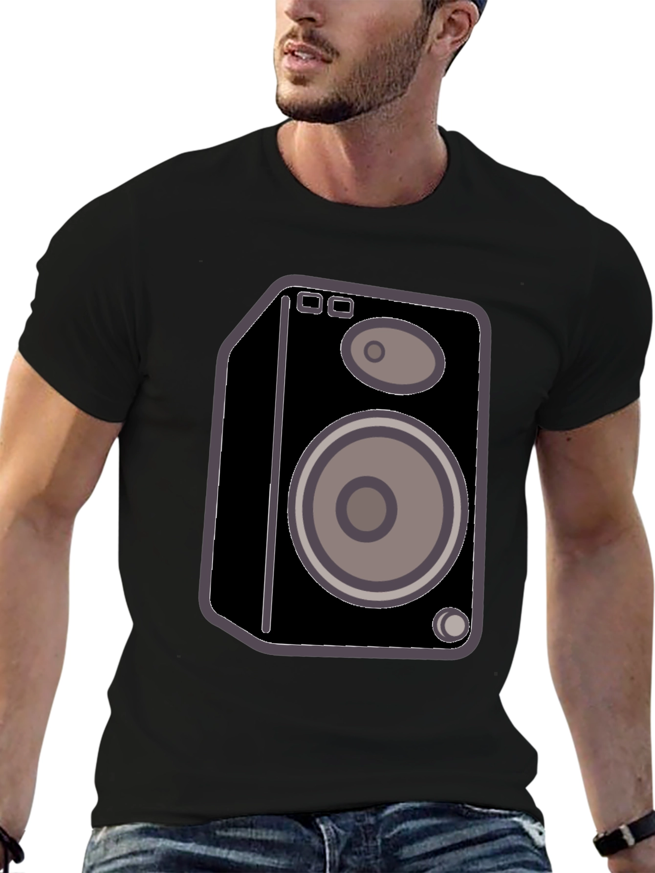 Speaker Graphic Black T-Shirt