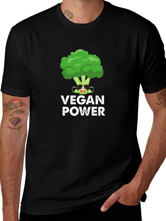 Vegan Power Broccoli Graphic T-Shirt