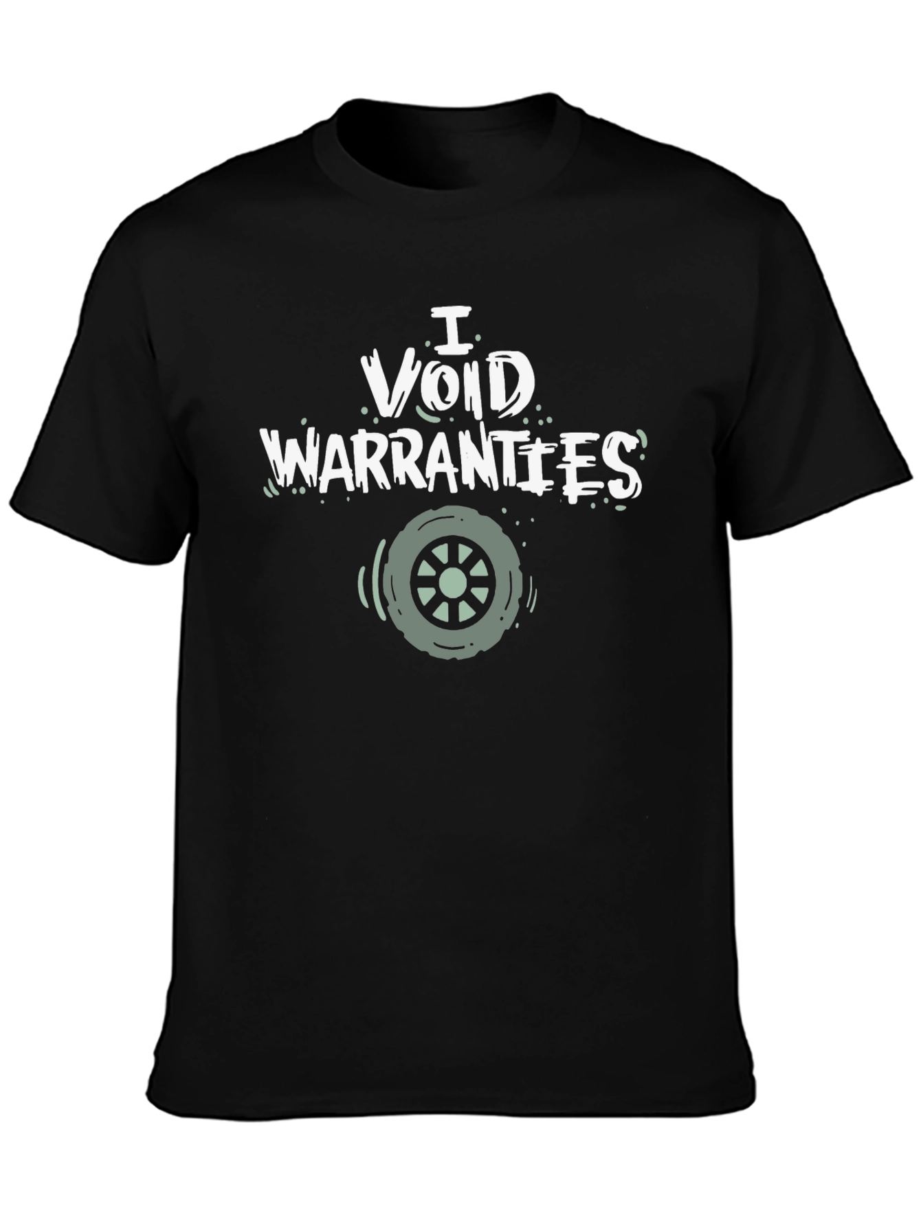 I Void Warranties Graphic Tee - Black Cotton T-Shirt
