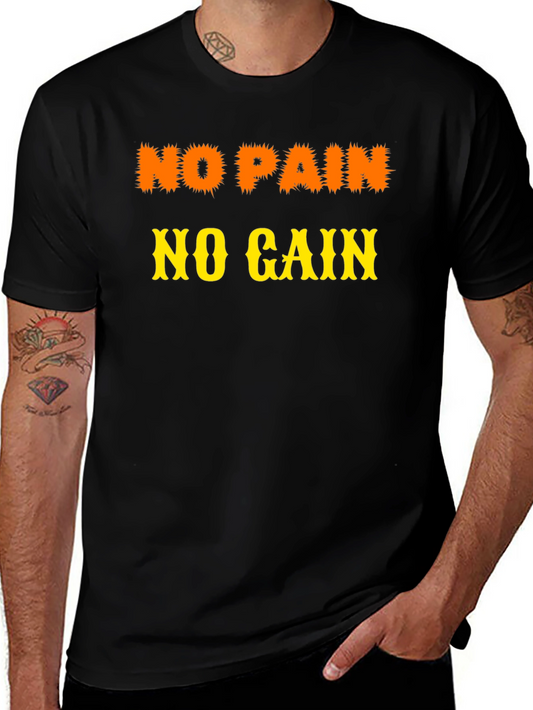 No Pain No Gain Black Graphic Tee