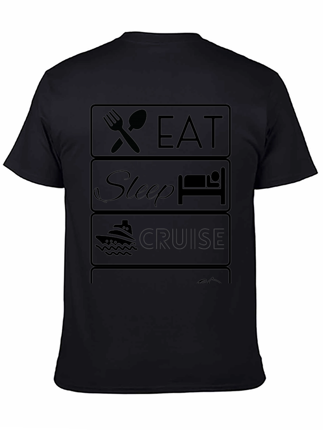 Eat Sleep Cruise Graphic Tee - Vacation Ready T-Shirt