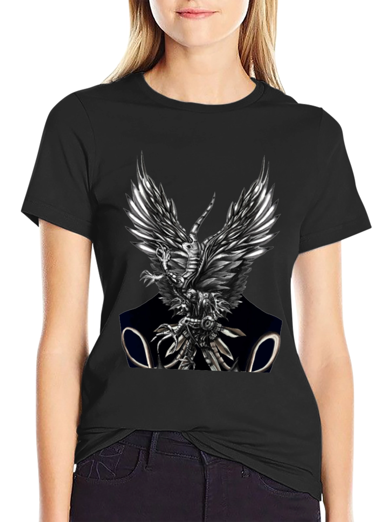 Eagle Warrior Graphic Print T-Shirt