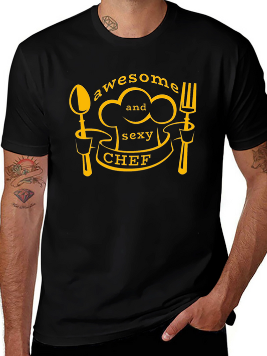 Awesome and Sexy Chef Black T-Shirt