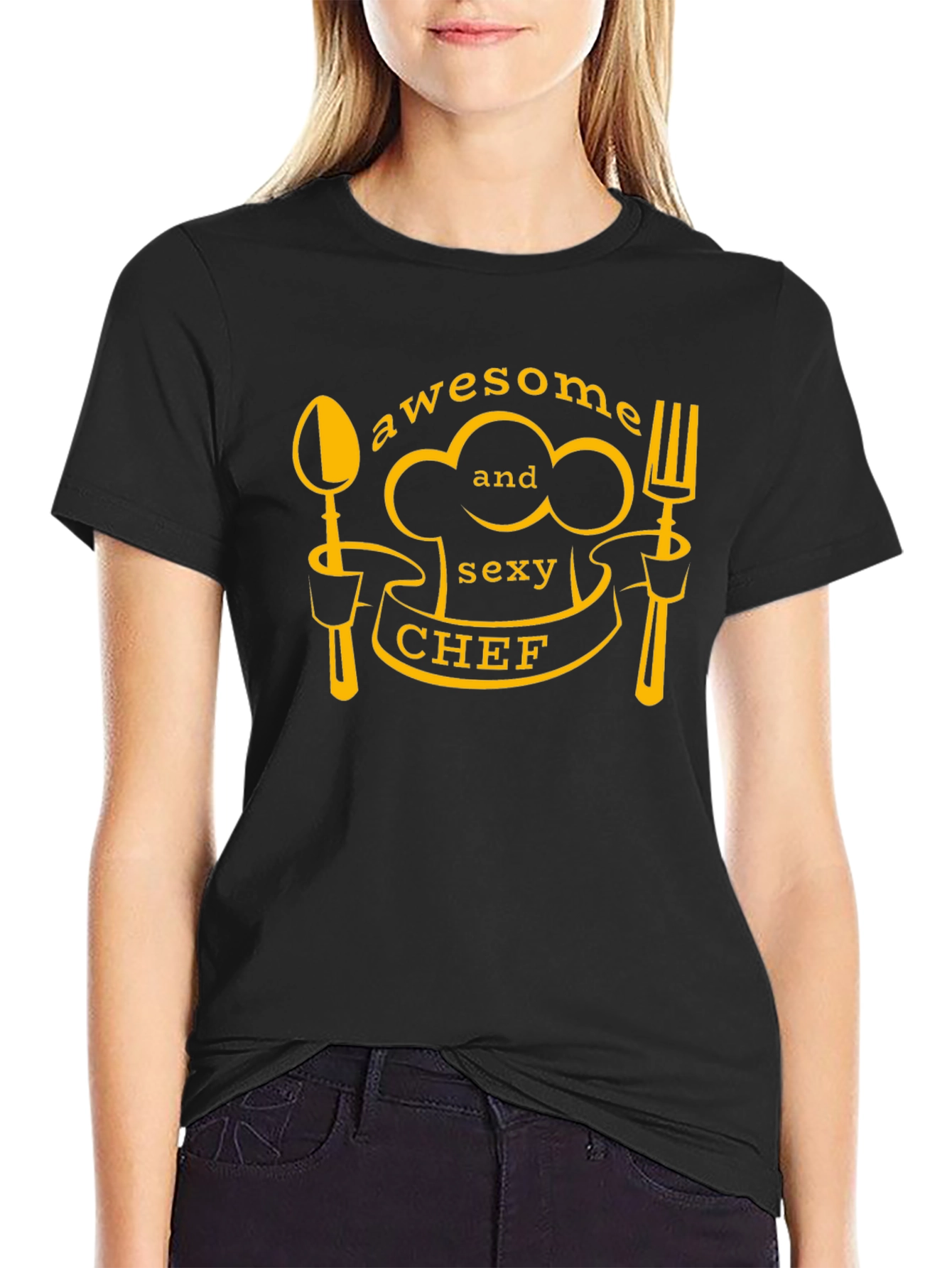Awesome and Sexy Chef Black T-Shirt