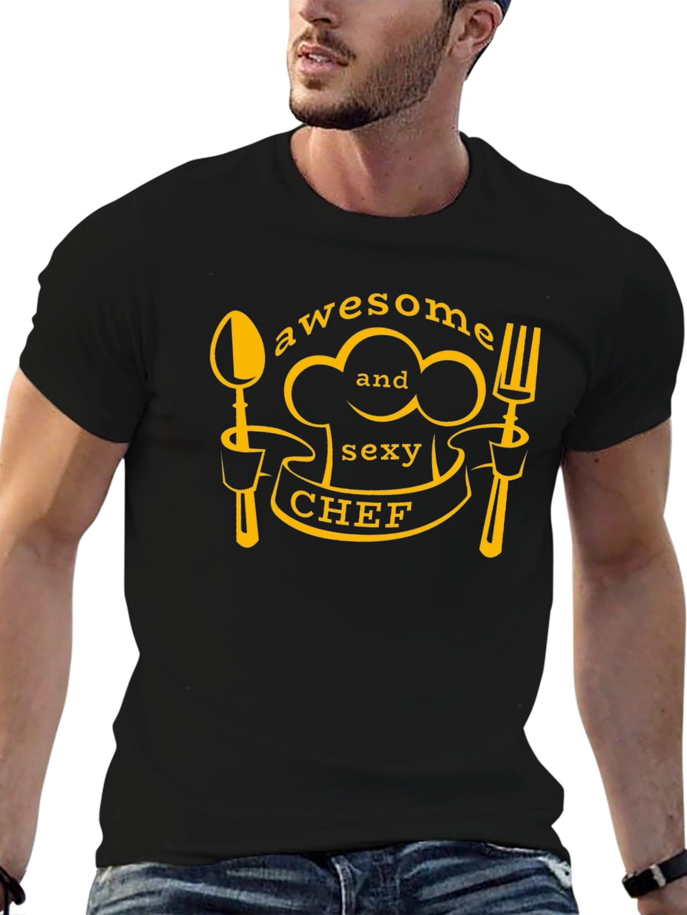 Awesome and Sexy Chef Black T-Shirt