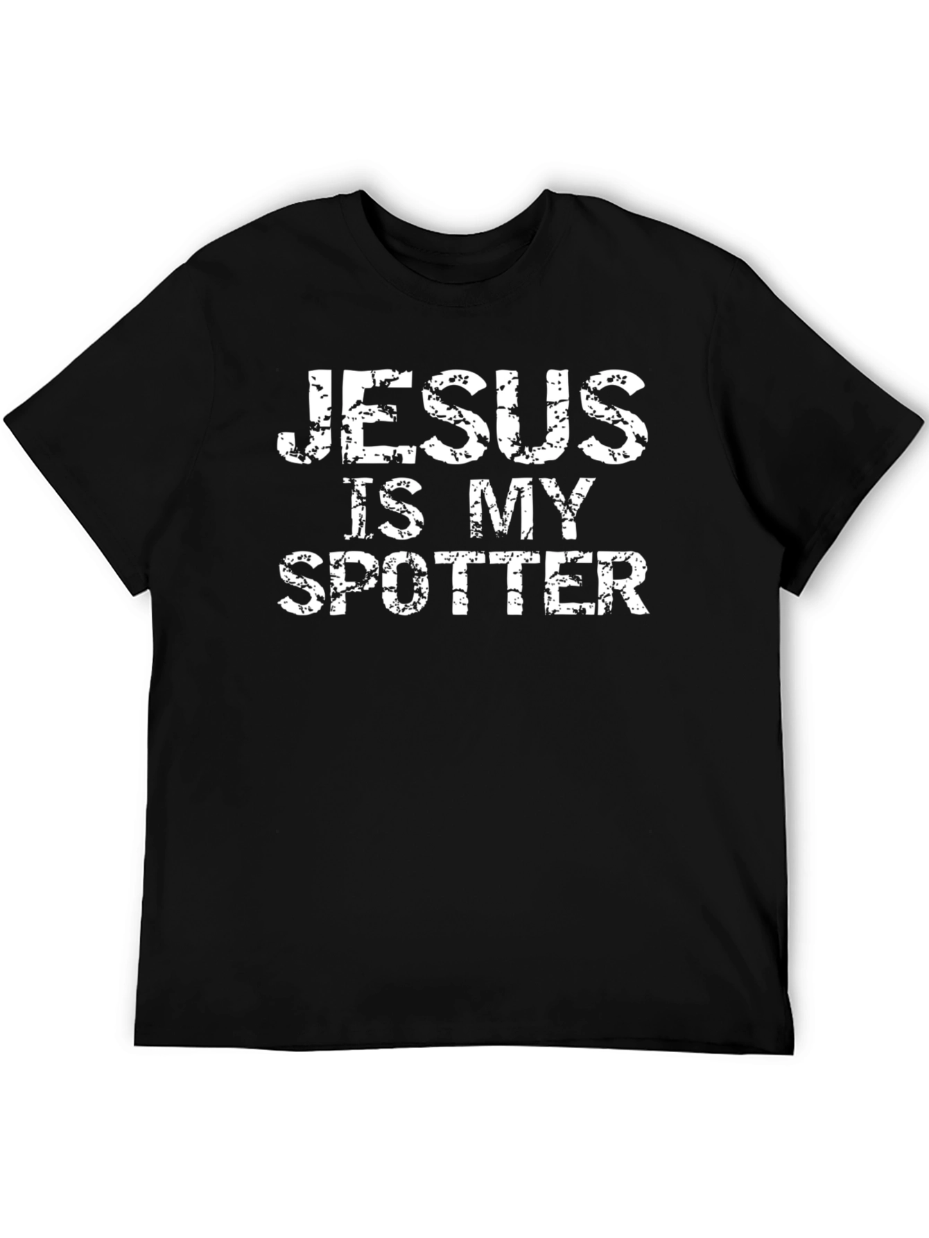 Jesus Is My Spotter Black T-Shirt