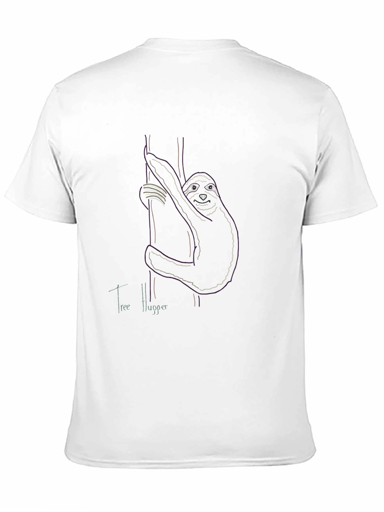 Tree Hugger Sloth Graphic Tee - Nature Lovers Apparel