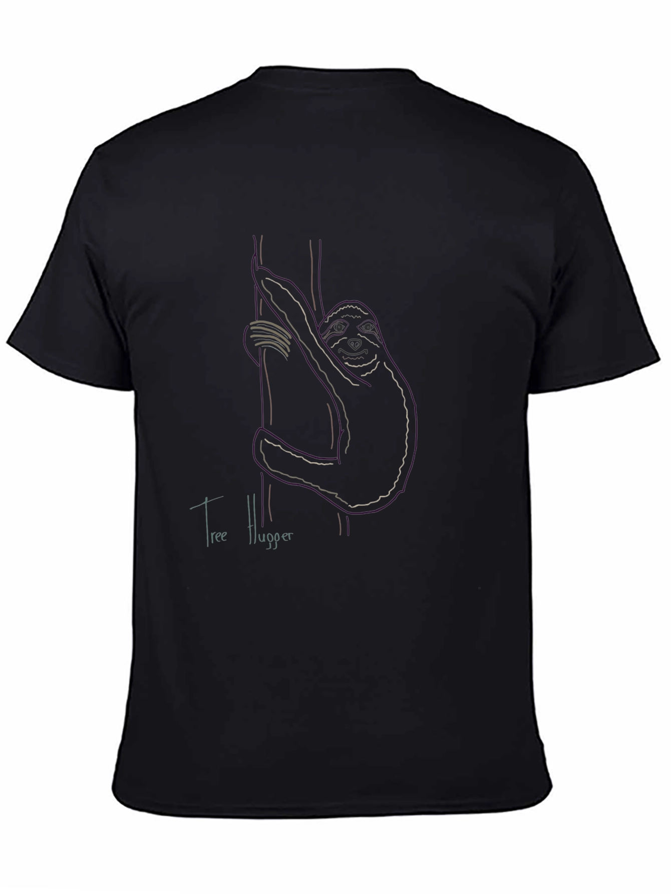 Tree Hugger Sloth Graphic Tee - Nature Lovers Apparel