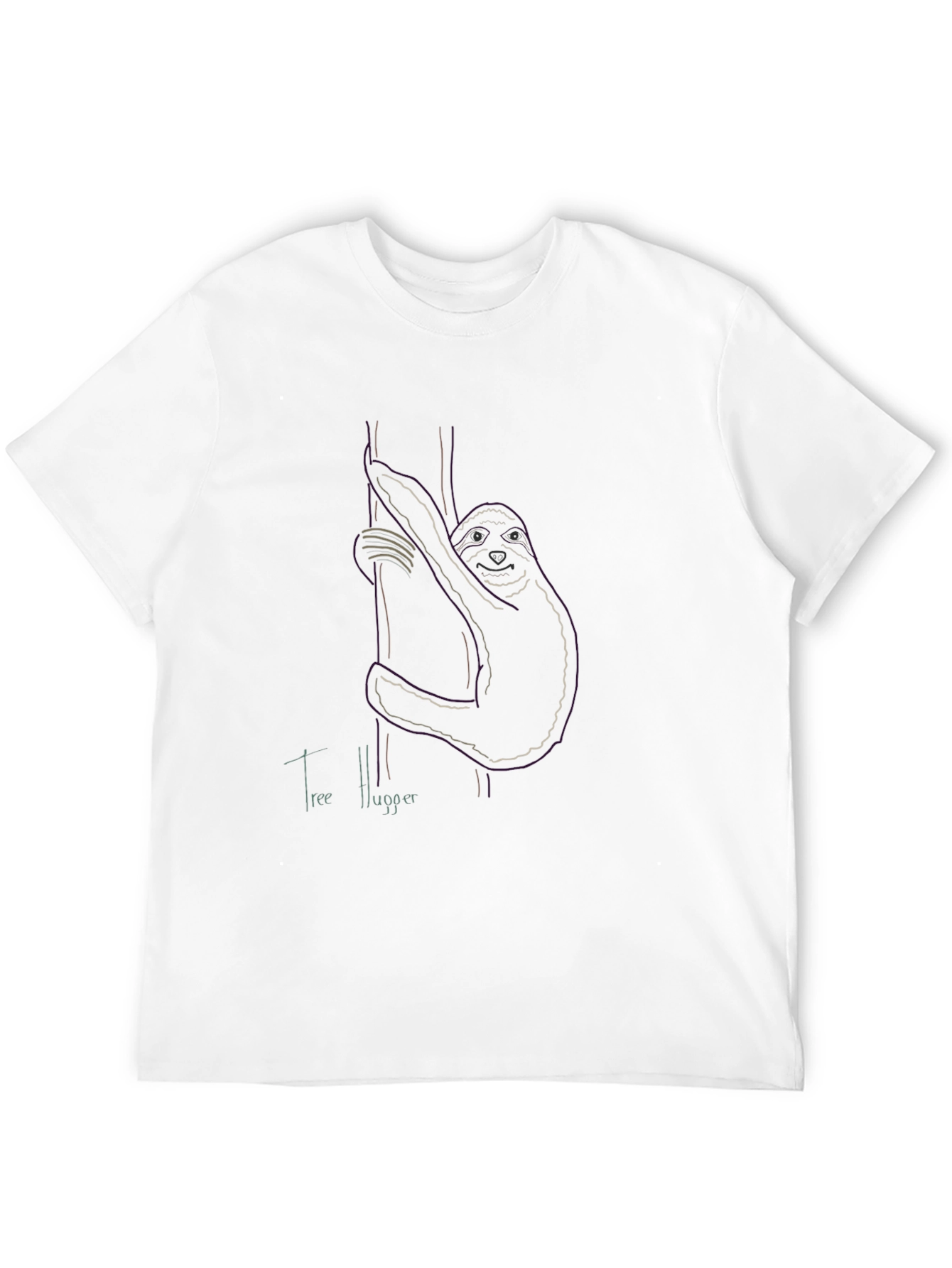 Tree Hugger Sloth Graphic Tee - Nature Lovers Apparel