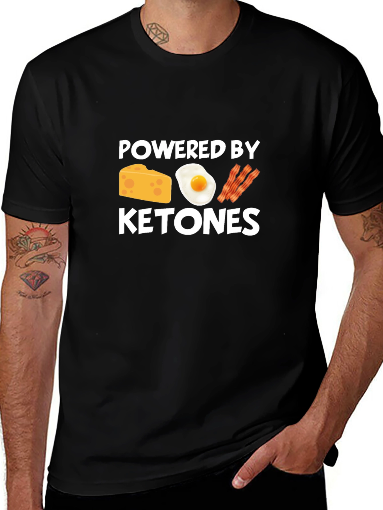 Powered By Ketones Black T-Shirt