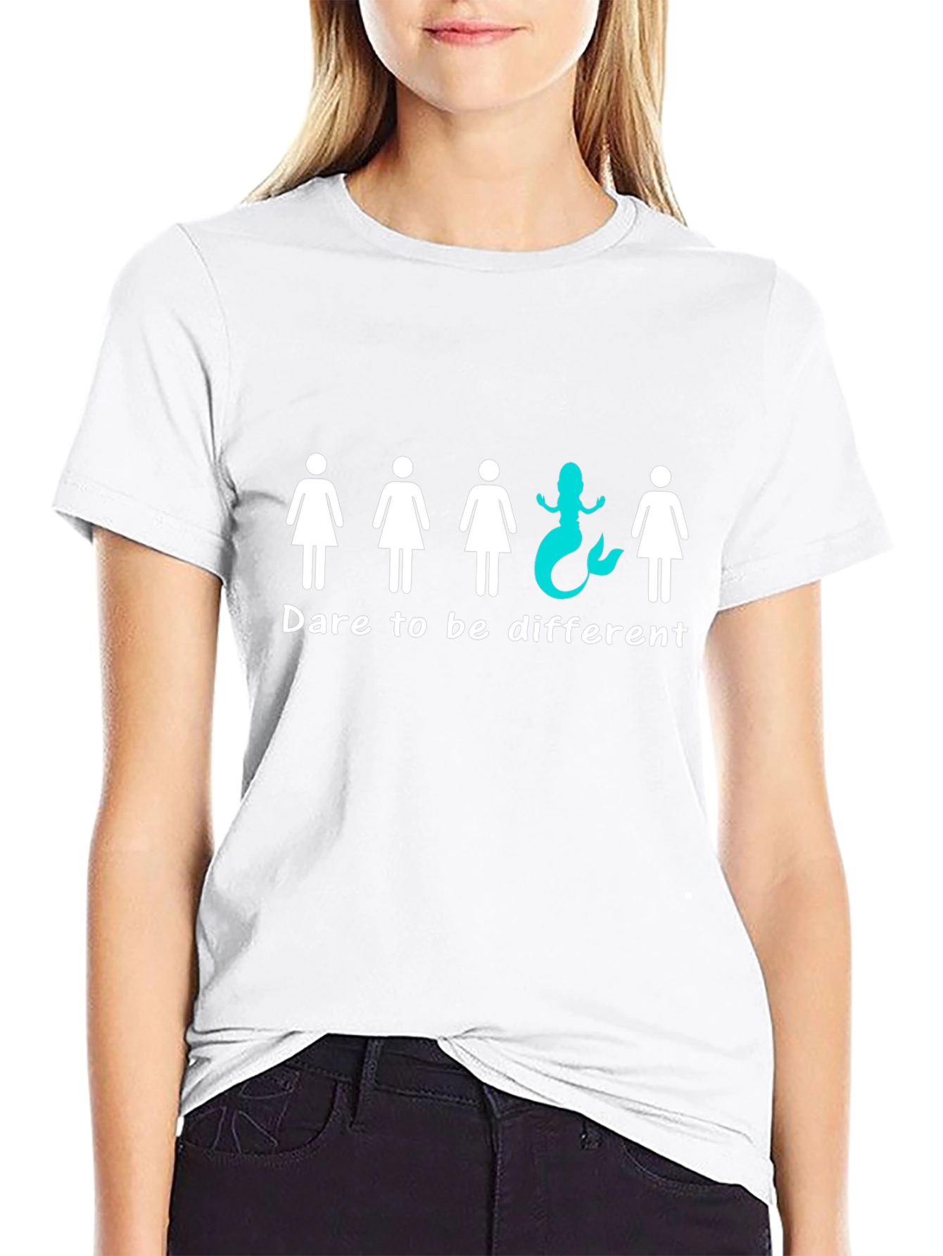 Dare to Be Different T-Shirt Mermaid Black Unisex