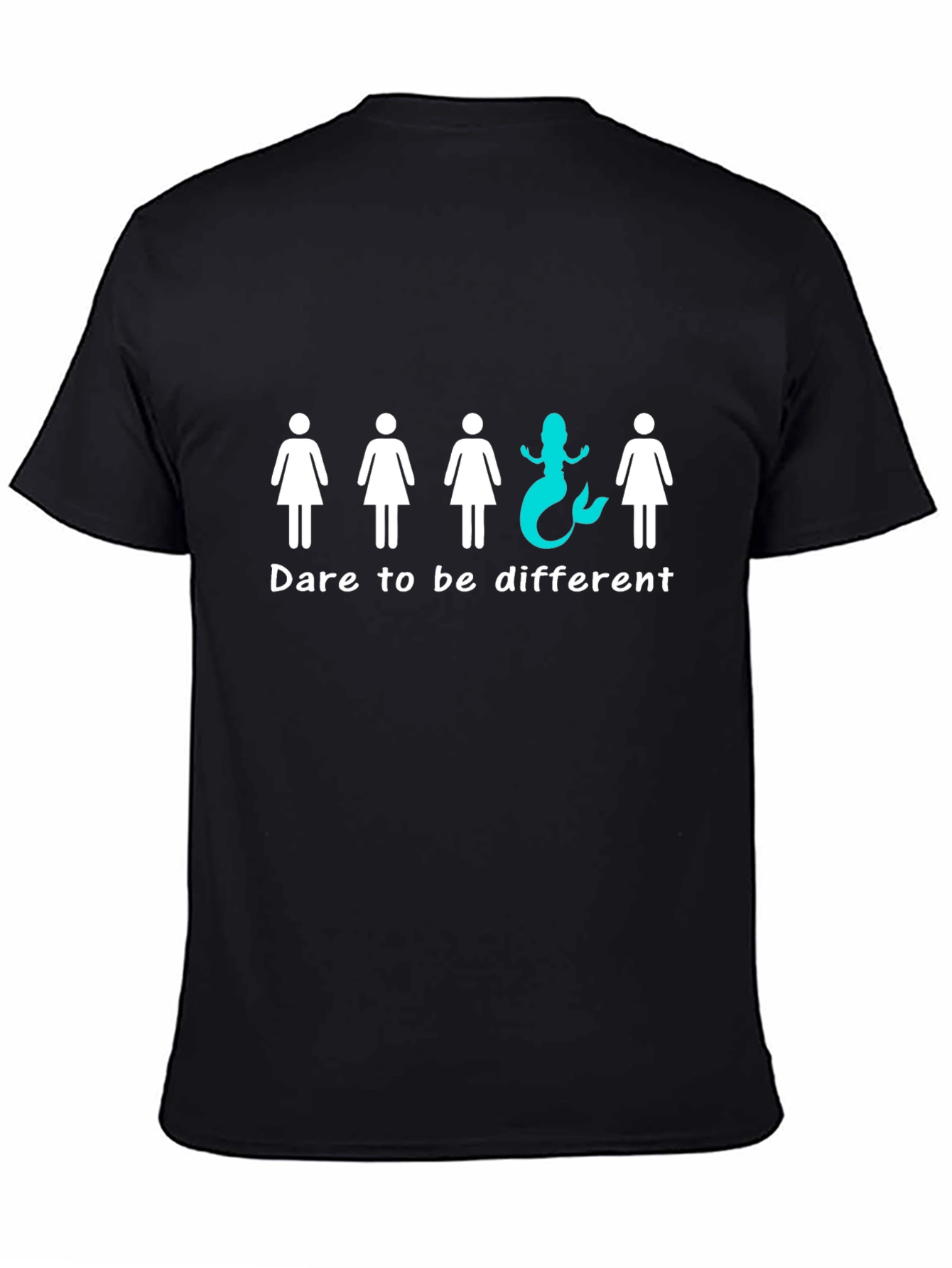Dare to Be Different T-Shirt Mermaid Black Unisex