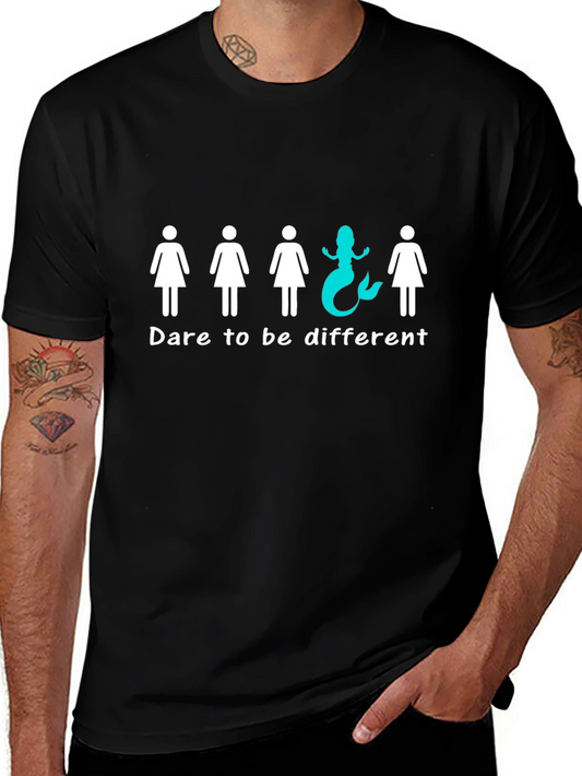 Dare to Be Different T-Shirt Mermaid Black Unisex