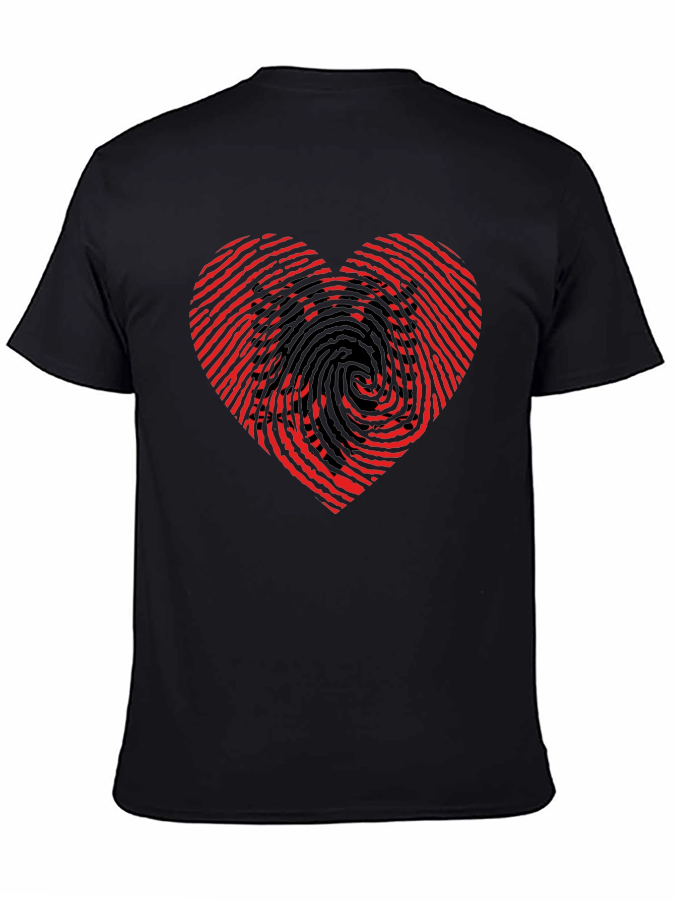 Heart & Eagle Graphic Black T-Shirt