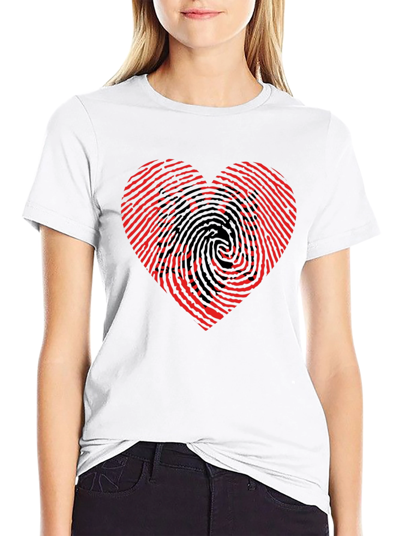 Heart & Eagle Graphic Black T-Shirt