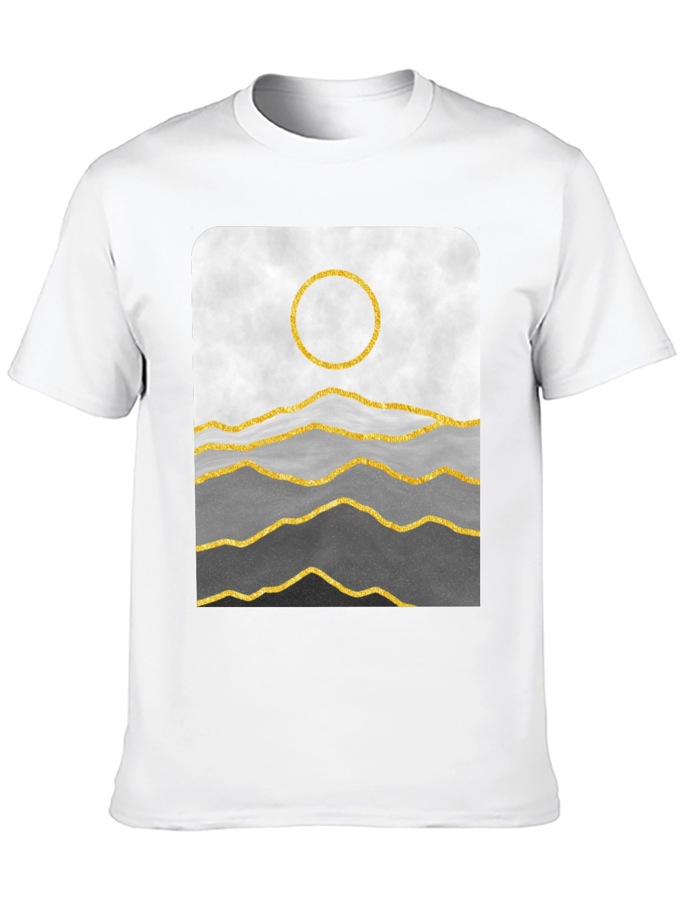 Abstract Gold Mountain Graphic Tee