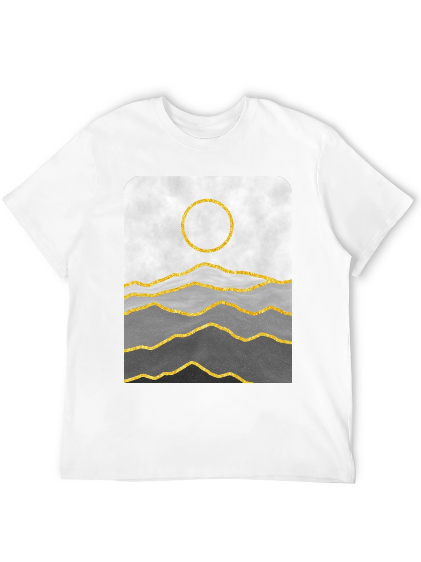 Abstract Gold Mountain Graphic Tee
