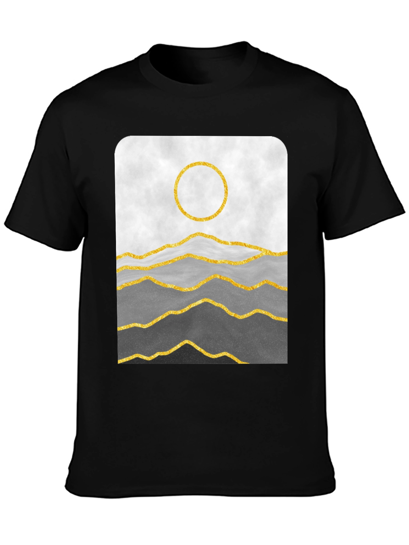 Abstract Gold Mountain Graphic Tee