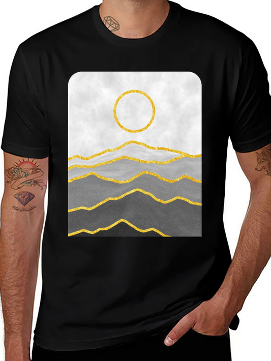 Abstract Gold Mountain Graphic Tee