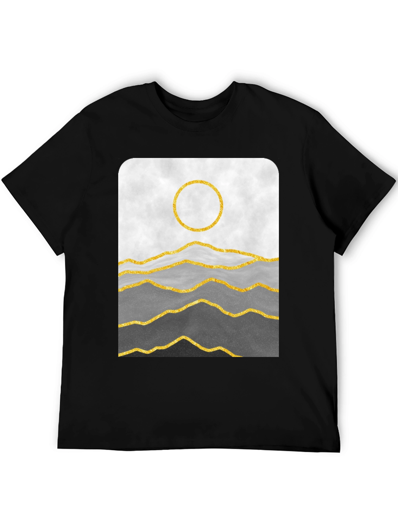 Abstract Gold Mountain Graphic Tee