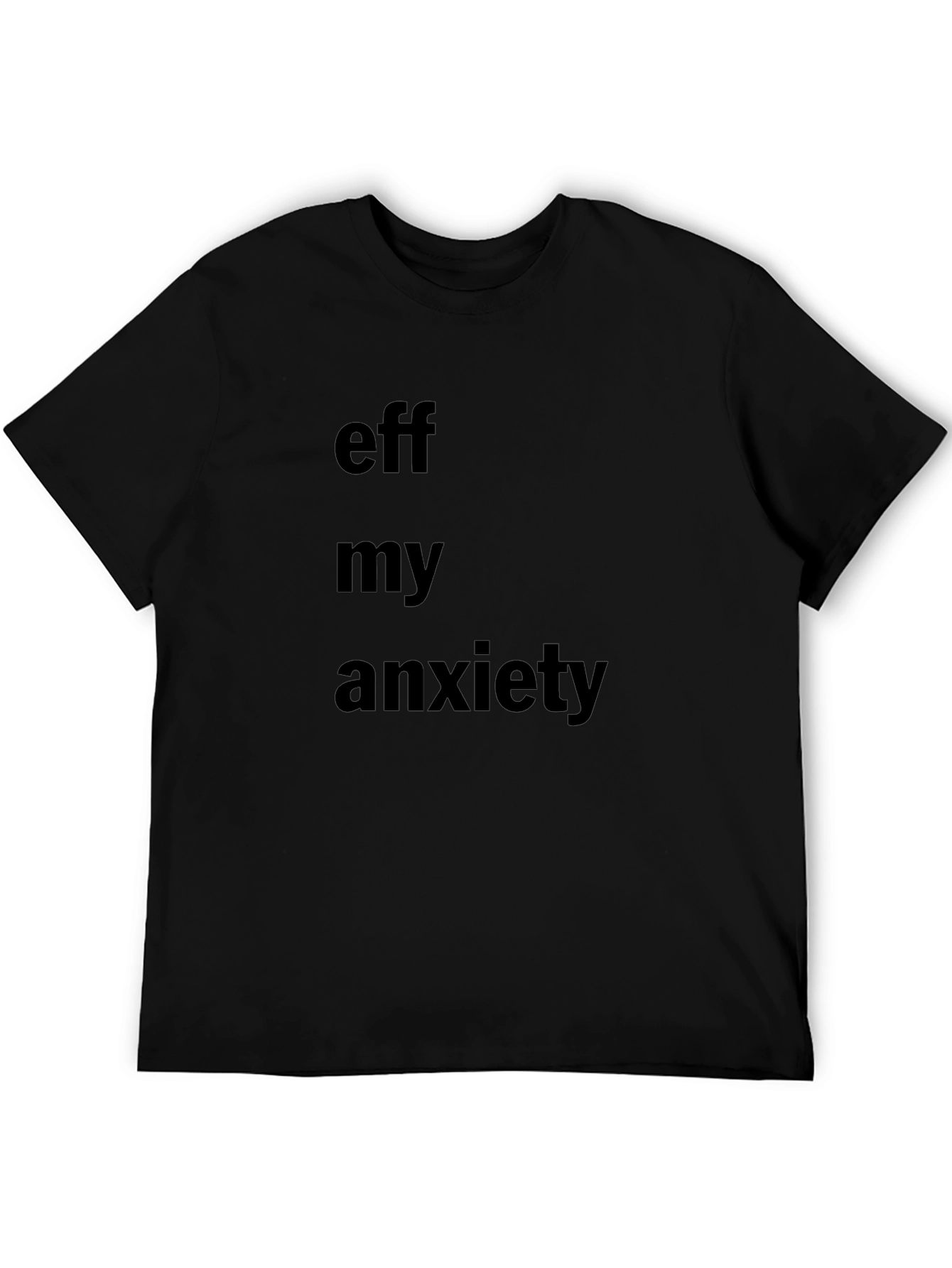 Eff My Anxiety Graphic Tee - Black Cotton Blend