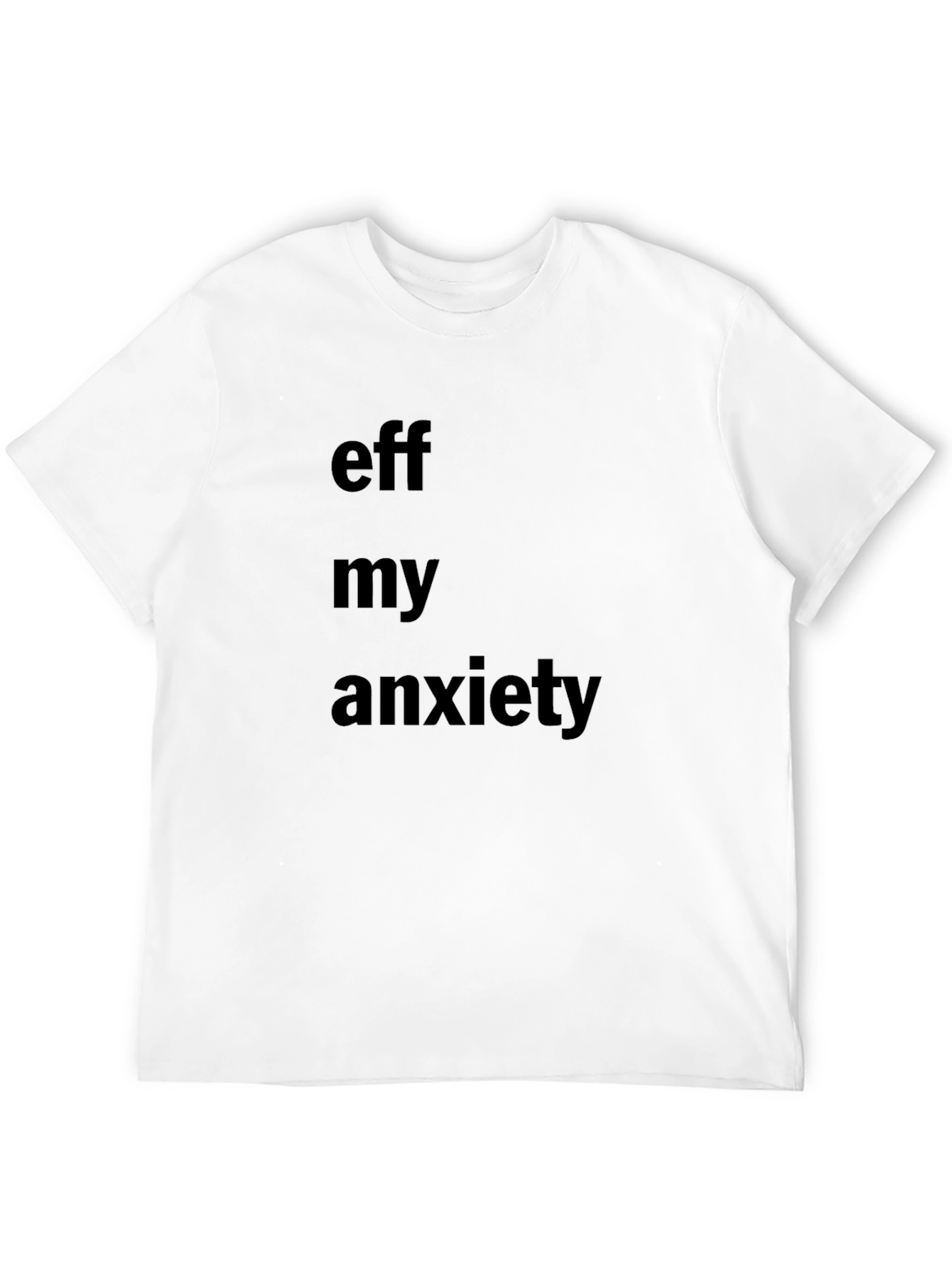 Eff My Anxiety Graphic Tee - Black Cotton Blend