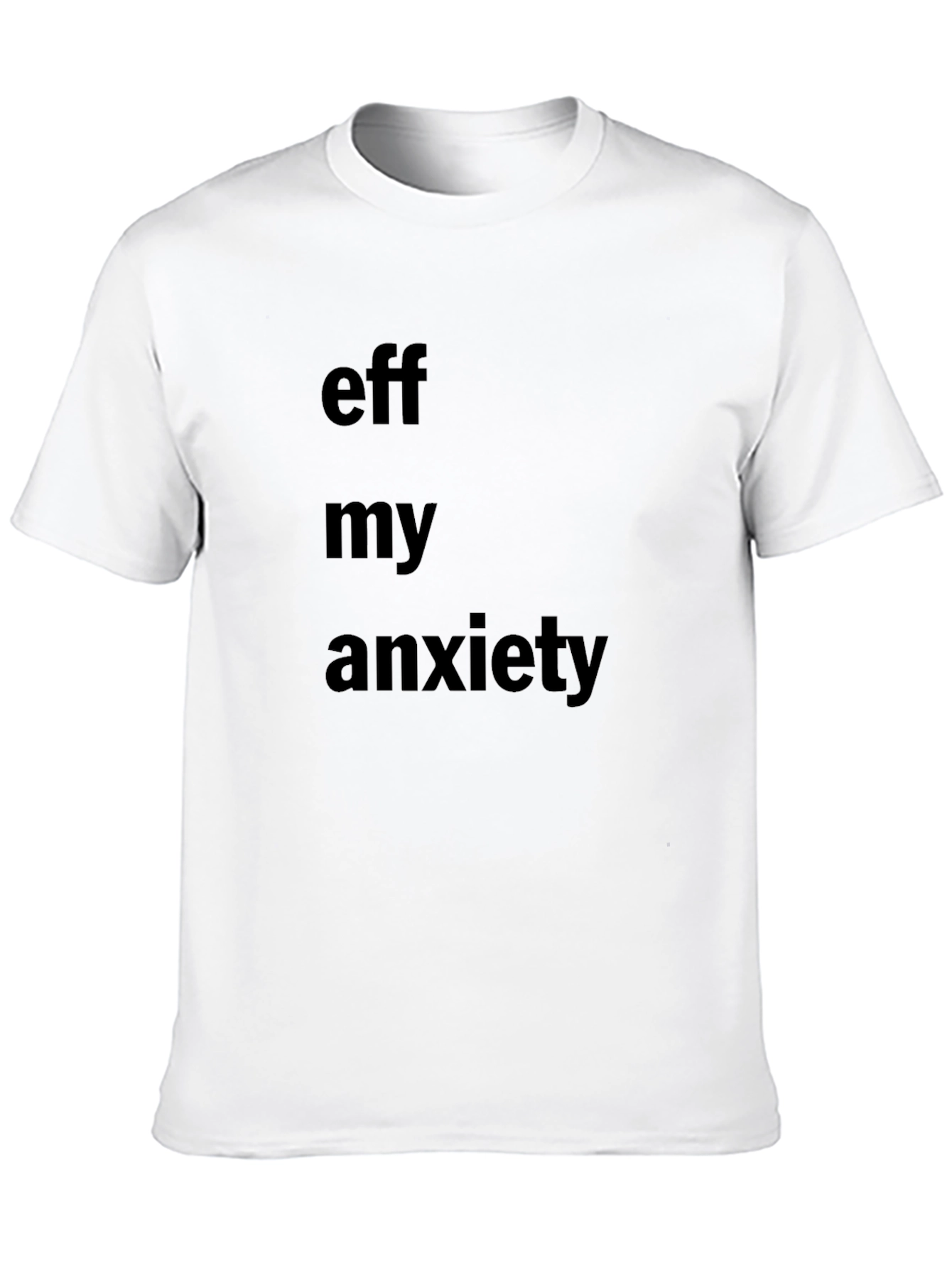 Eff My Anxiety Graphic Tee - Black Cotton Blend