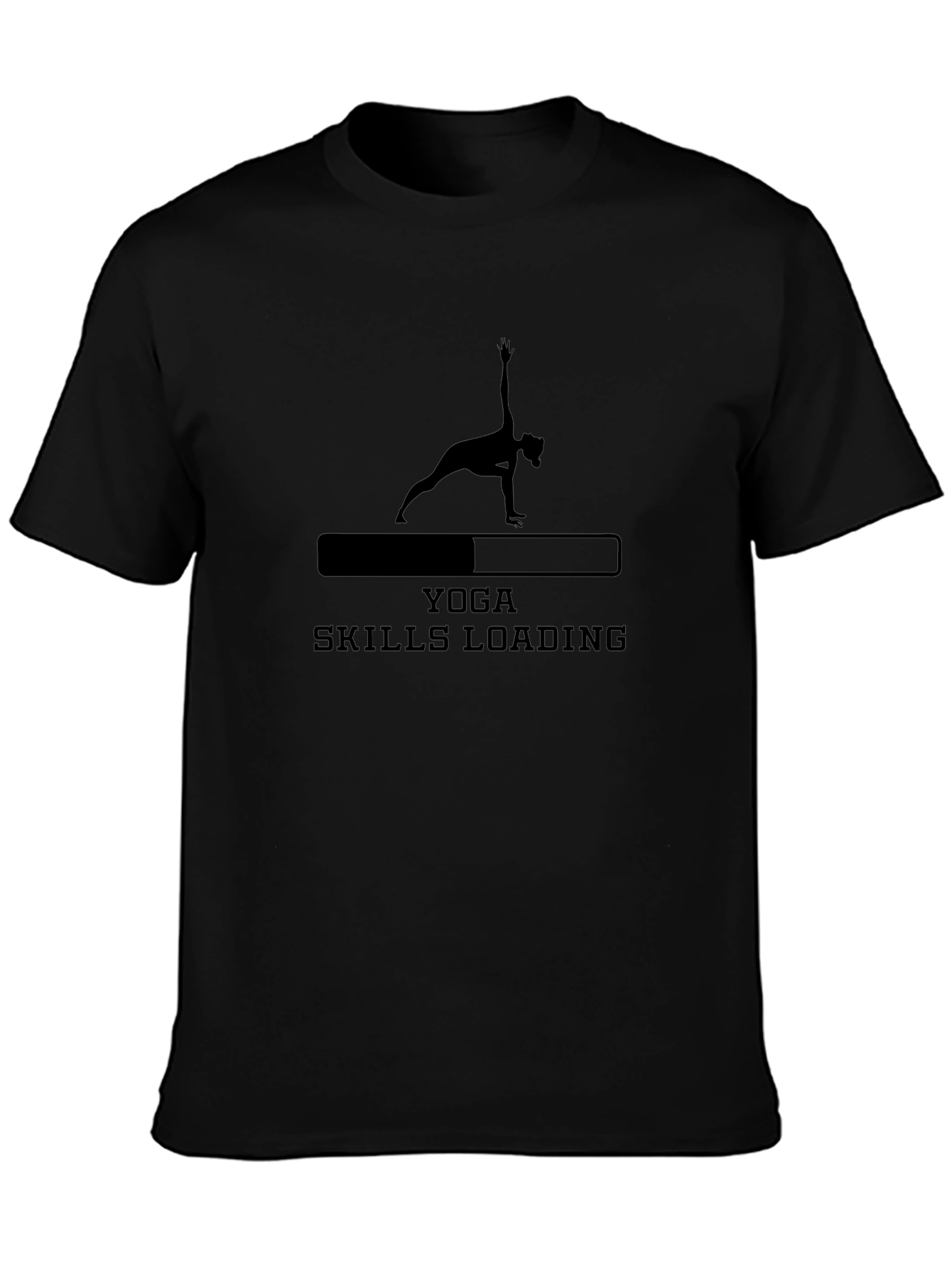 Yoga Skills Loading T-Shirt - Black Cotton Blend