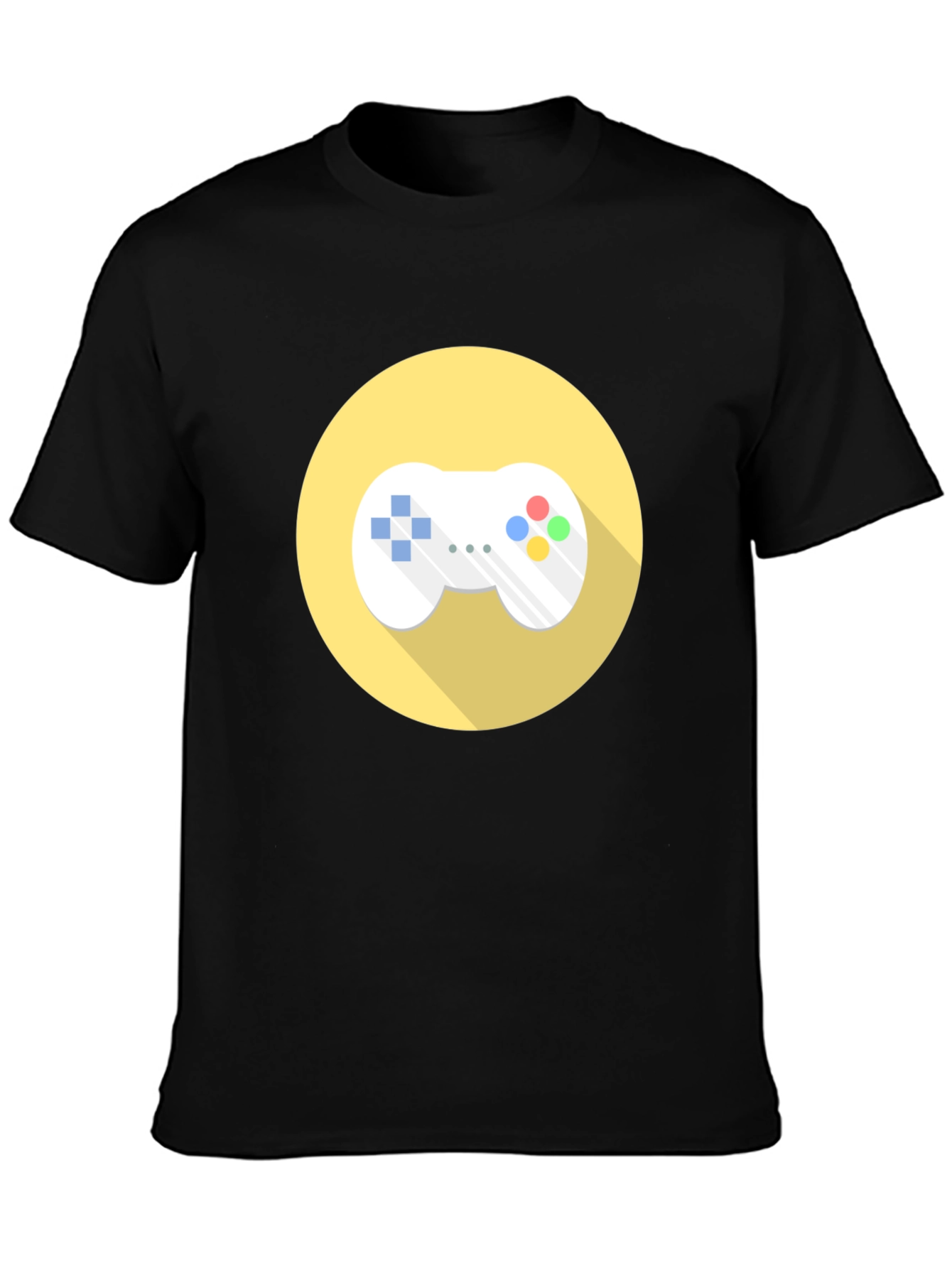 Gaming Controller Graphic Tee - Black Casual T-Shirt