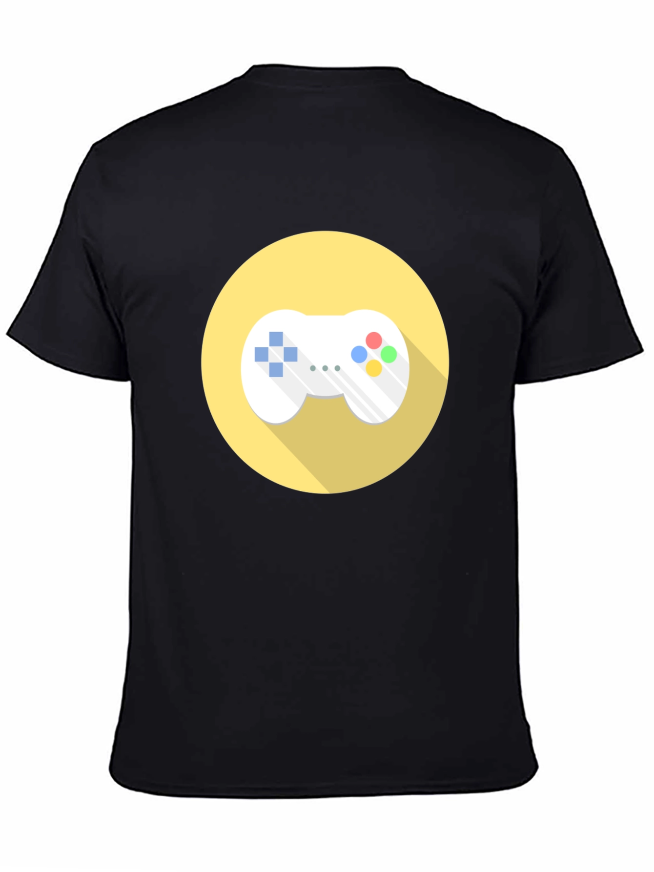 Gaming Controller Graphic Tee - Black Casual T-Shirt